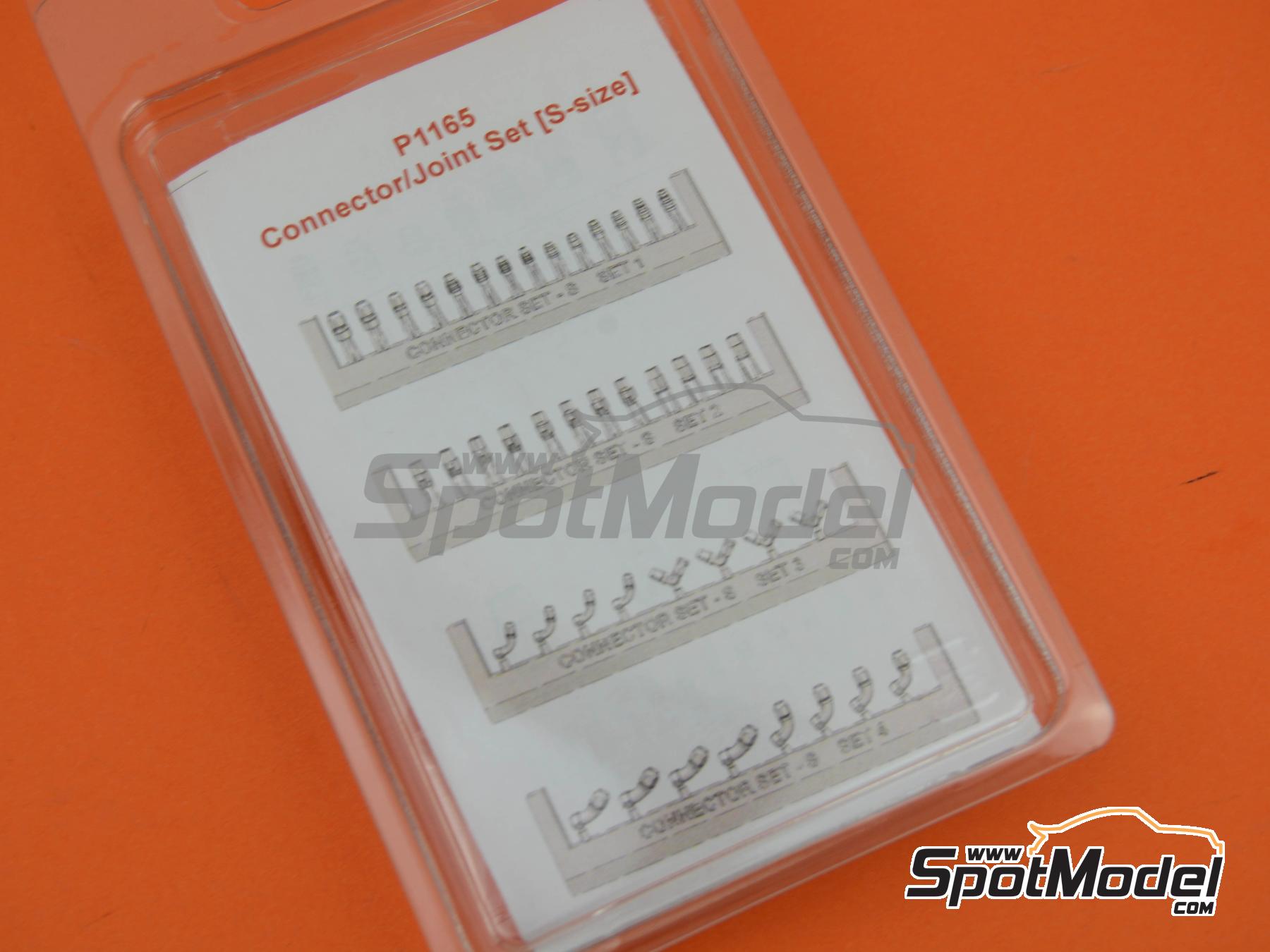 Image 8: Connector and Joint Set - S-Size | Hose joints in 1/24 scale manufactured by Model Factory Hiro (ref. MFH-P1165, also 4580011500295 and P1165)