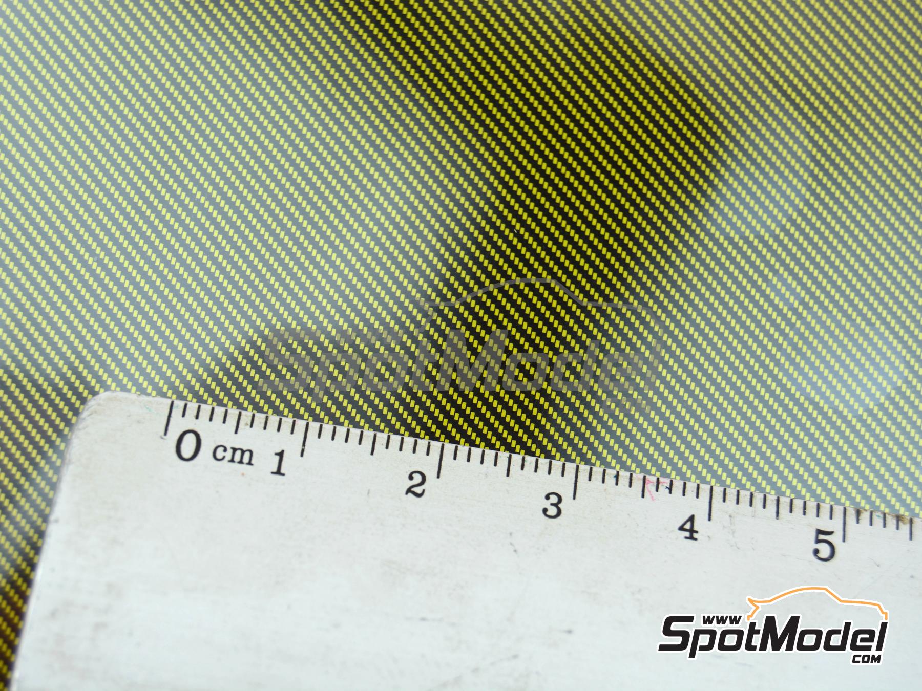 Image 7: Yellow Kevlar Type 4 | Kevlar fiber decal in 1/12 scale manufactured by Model Factory Hiro (ref.&nbsp;MFH-P1174, also 4580011500387 and P1174)