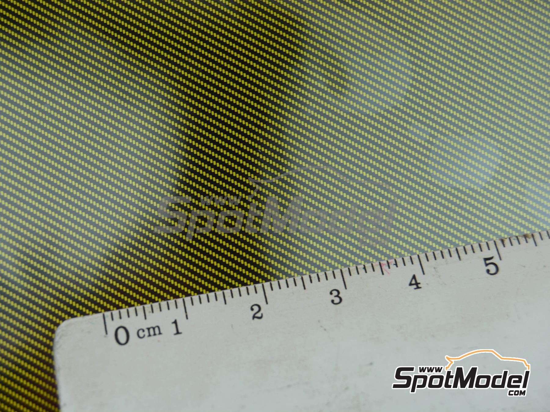 Image 8: Yellow Kevlar Type 4 | Kevlar fiber decal in 1/12 scale manufactured by Model Factory Hiro (ref.&nbsp;MFH-P1174, also 4580011500387 and P1174)