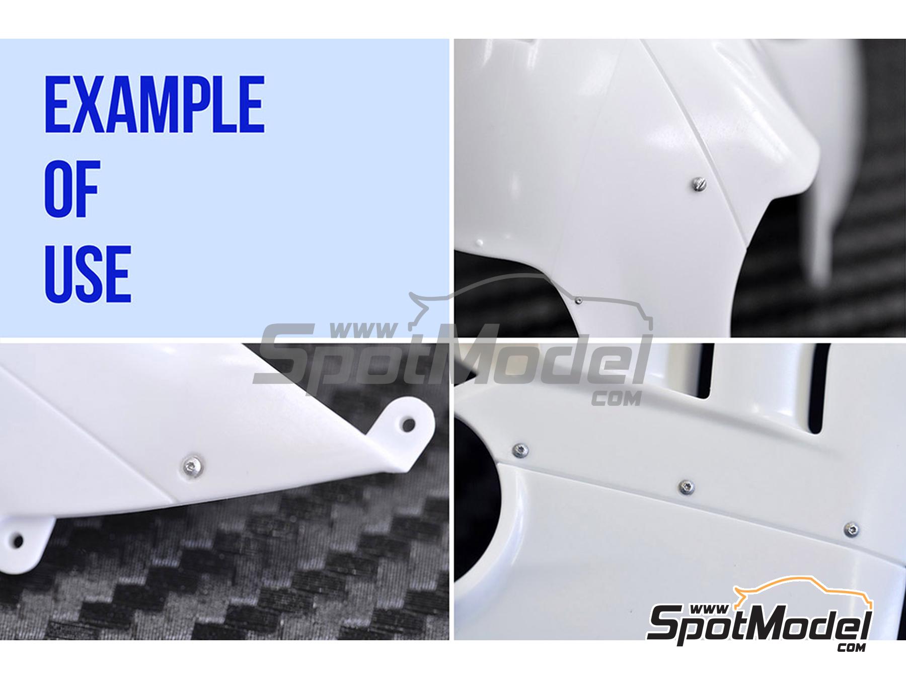 Image 1: Motorcycle rivets and nuts set | Fasteners in 1/12 scale manufactured by Model Factory Hiro (ref. MFH-P1176, also 4580011500400 and P1176)