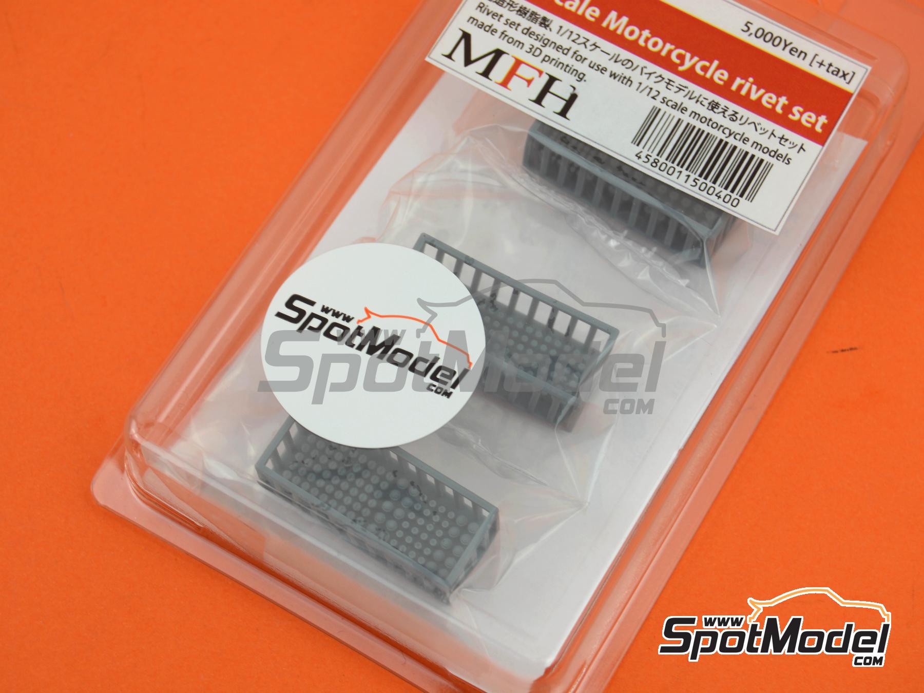 Image 8: Motorcycle rivets and nuts set | Fasteners in 1/12 scale manufactured by Model Factory Hiro (ref. MFH-P1176, also 4580011500400 and P1176)