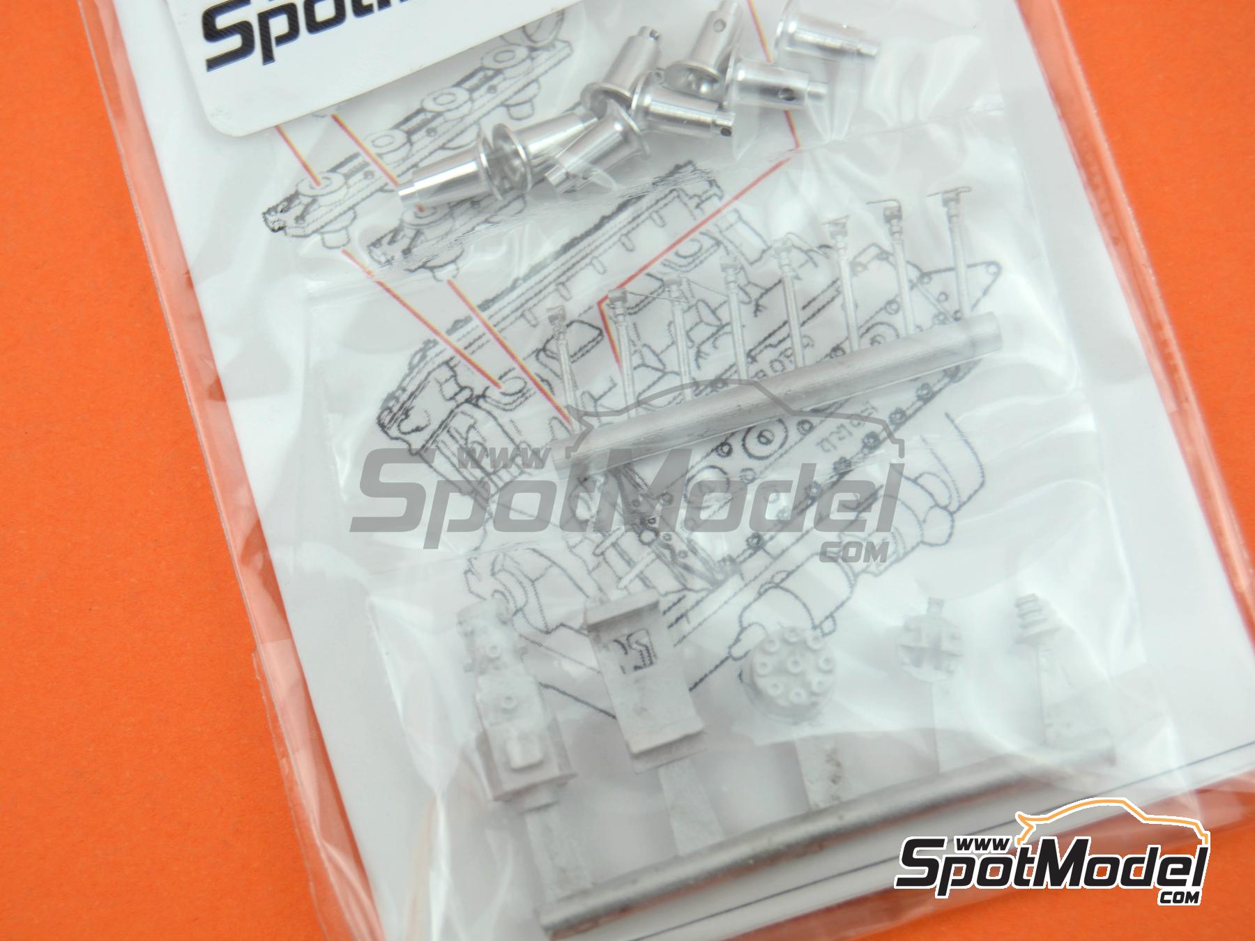 Image 6: Funnel, intake trumpets and distributor for DFV engine | Air funnel in 1/20 scale manufactured by Model Factory Hiro (ref. MFH-P1181, also 4580011500455 and P1181)