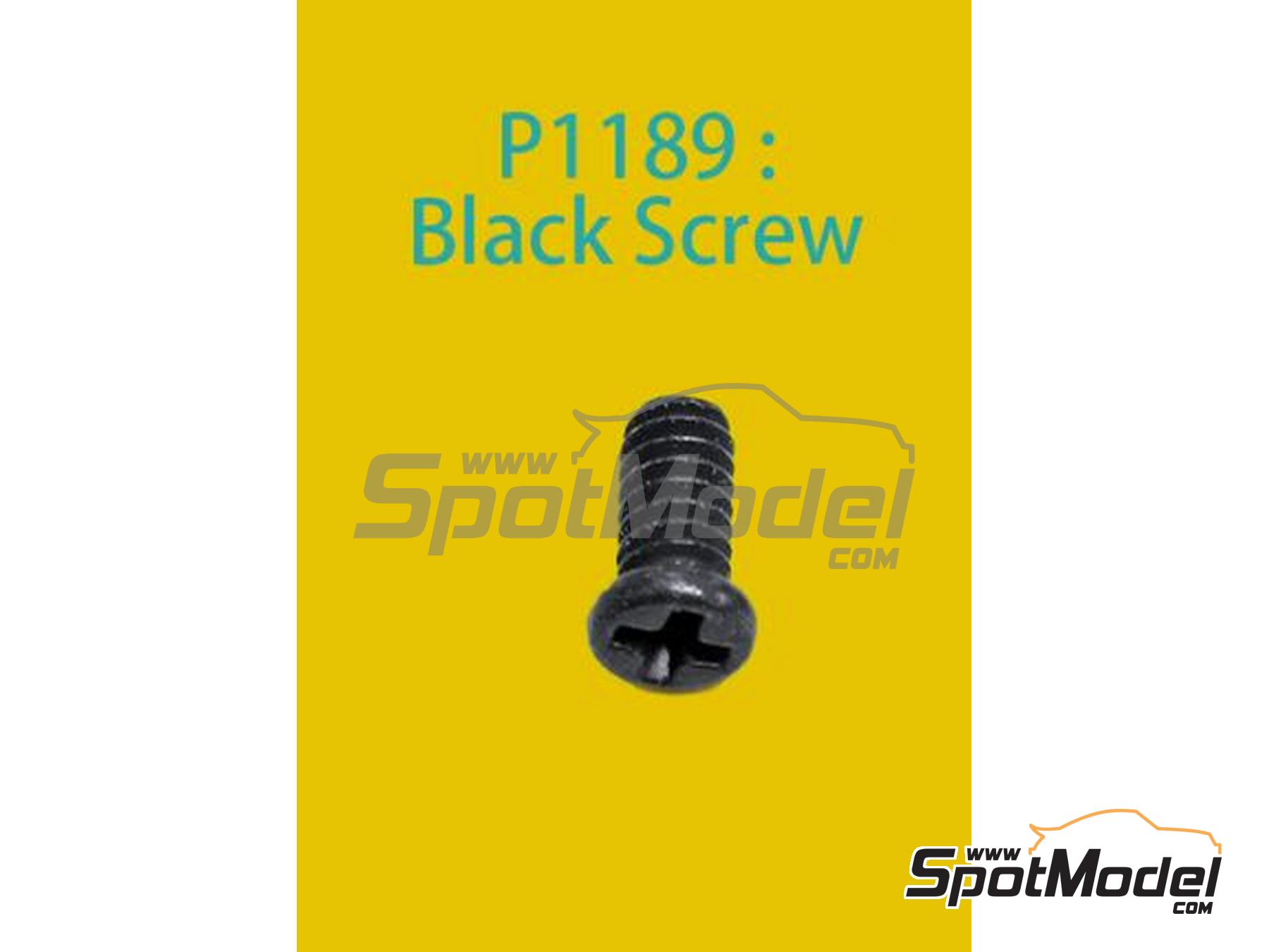 Image 1: Micro-tornillos negros | Tornillos fabricado por Model Factory Hiro (ref. MFH-P1189, tambien 4580011500530 y P1189)