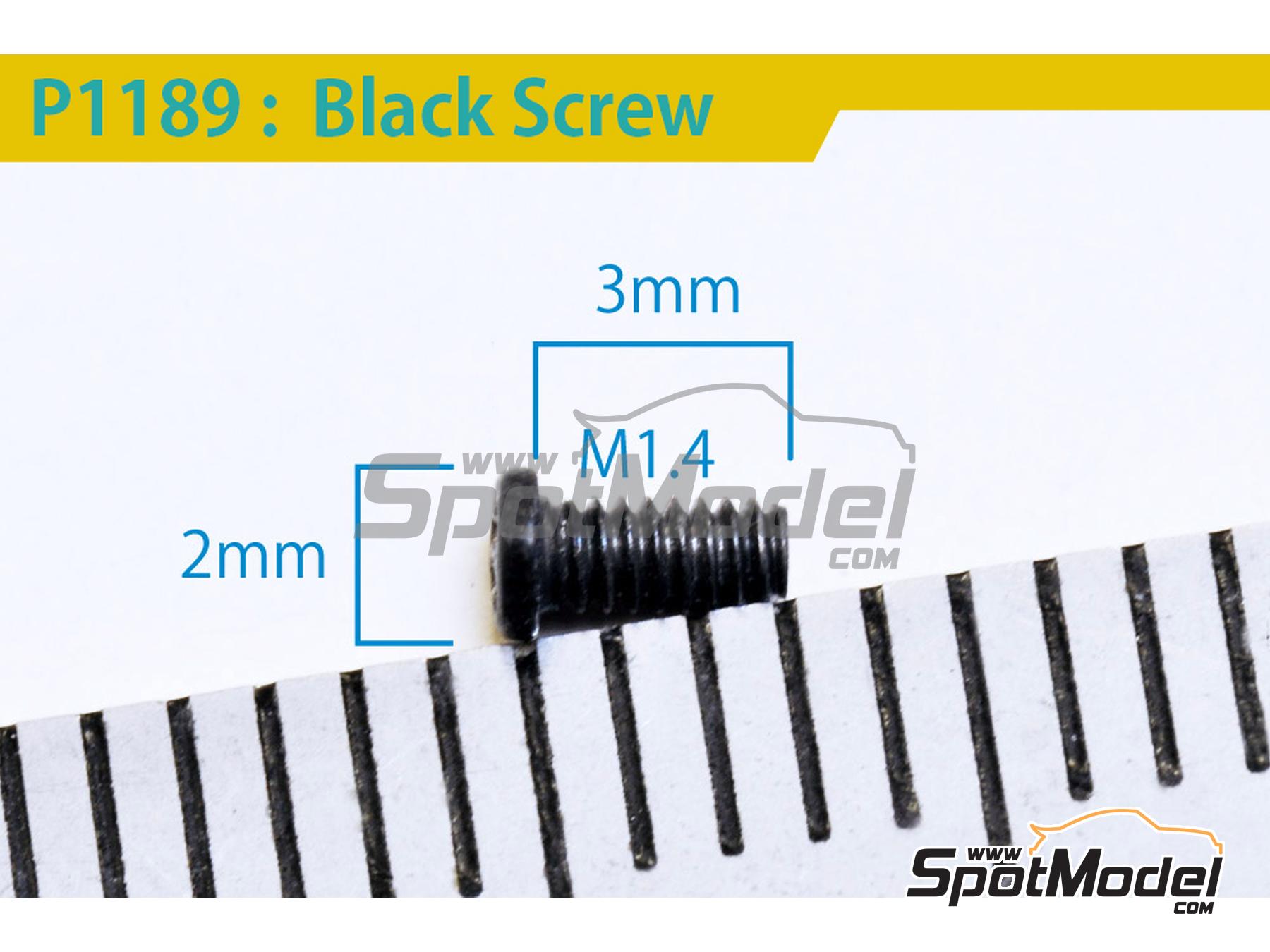 Image 2: Micro-tornillos negros | Tornillos fabricado por Model Factory Hiro (ref. MFH-P1189, tambien 4580011500530 y P1189)