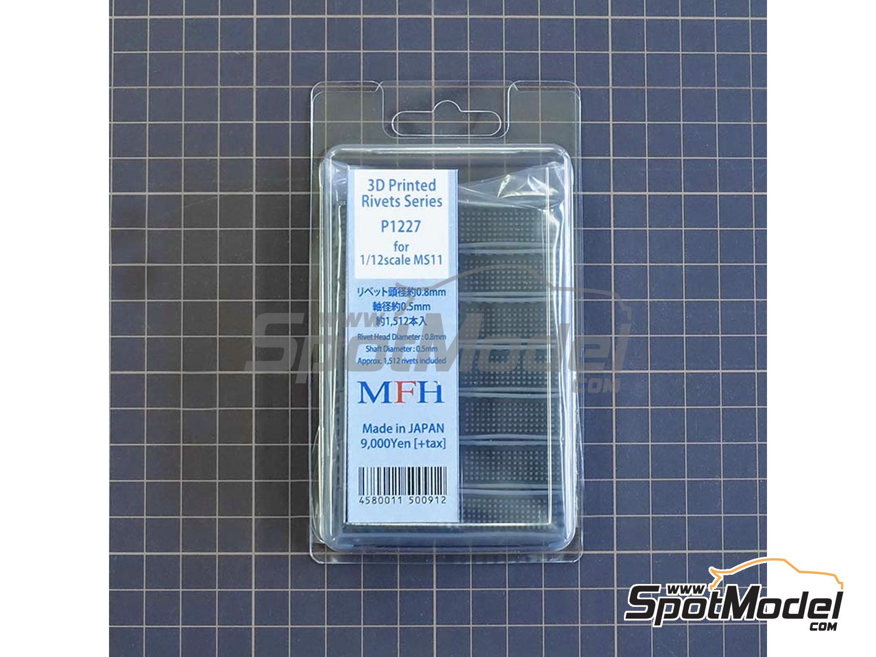 Image 1: Matra MS11 - Rivets | Rivets in 1/12 scale manufactured by Model Factory Hiro (ref.&nbsp;MFH-P1227, also 4580011500912 and P1227)