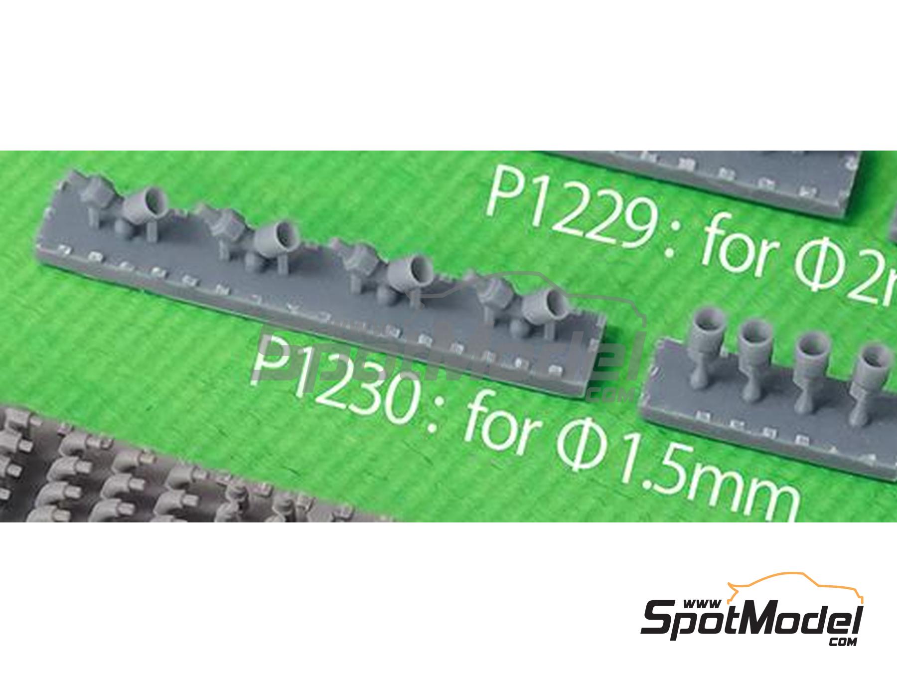 Image 1: Silver Wire Cord (1.5mm) + Connector Set | Detail manufactured by Model Factory Hiro (ref.&nbsp;MFH-P1230, also 4580011500943 and P1230)