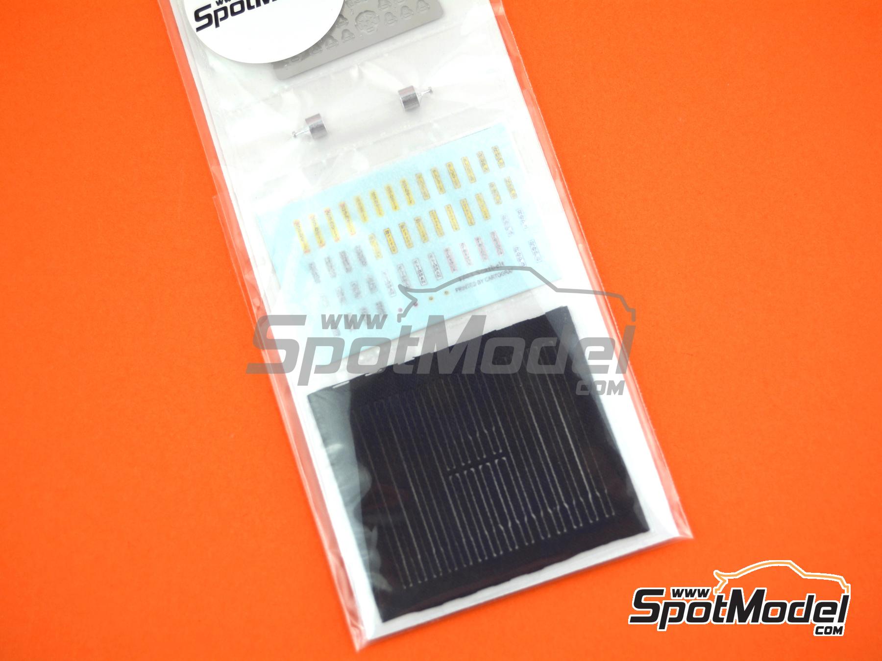 Image 5: Seat belt set black color - Sparco, Arexons, Britax, Boss, Willans, Sabelt | Seatbelts in 1/43 scale manufactured by Model Factory Hiro (ref.&nbsp;MFH-P1235, also 4580011500998 and P1235)