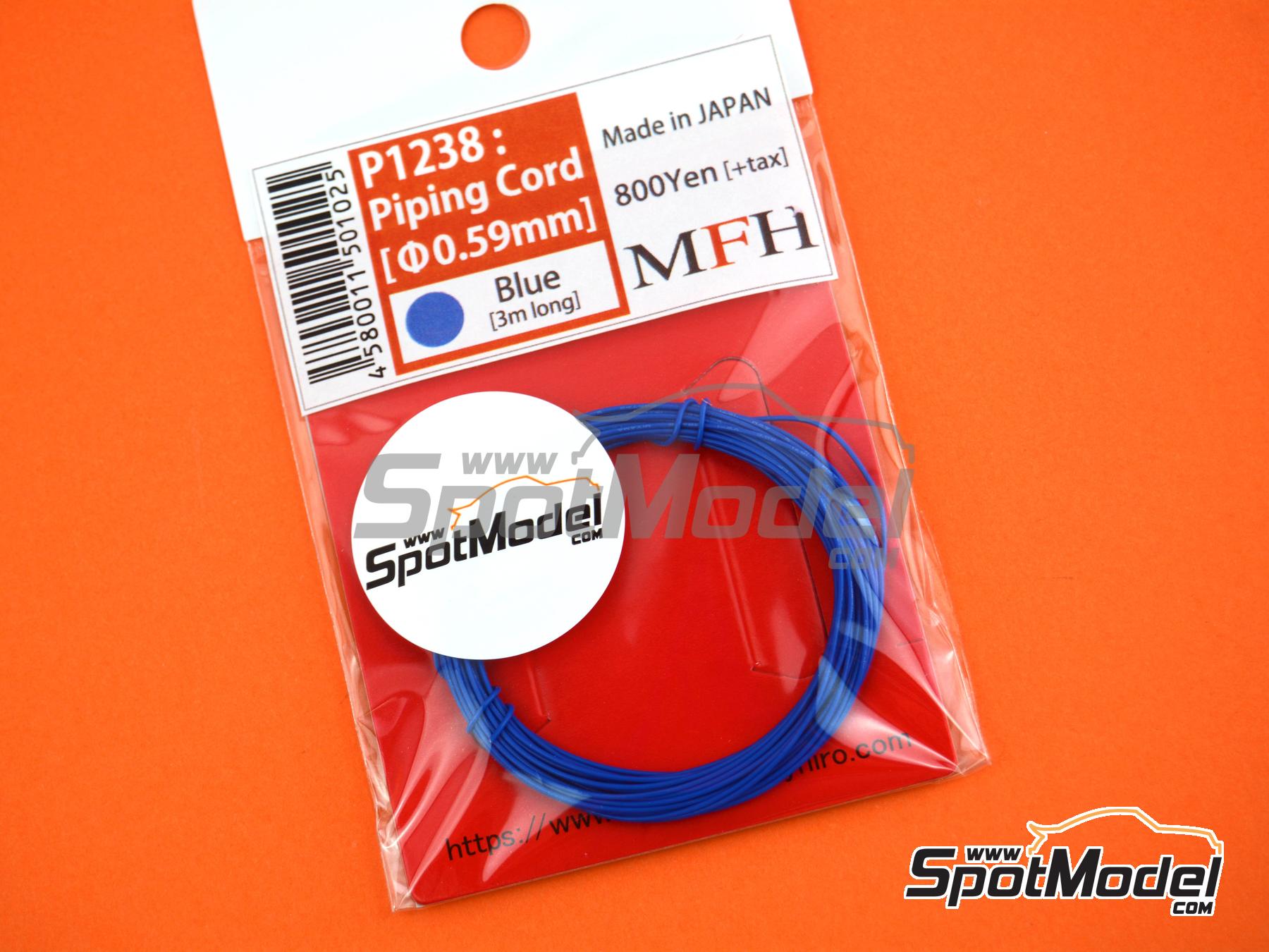Image 3: Cable de 0.59mm de diametro y 3 metros de longitud - color azul | Cable de buj&iacute;a fabricado por Model Factory Hiro (ref.&nbsp;MFH-P1238, tambien 4580011501025 y P1238)