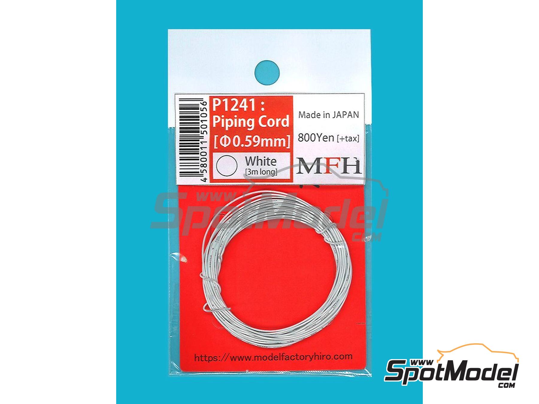Image 1: Piping cord 0.59mm 3 meters - White | Piping cord manufactured by Model Factory Hiro (ref.&nbsp;MFH-P1241, also 4580011501056 and P1241)