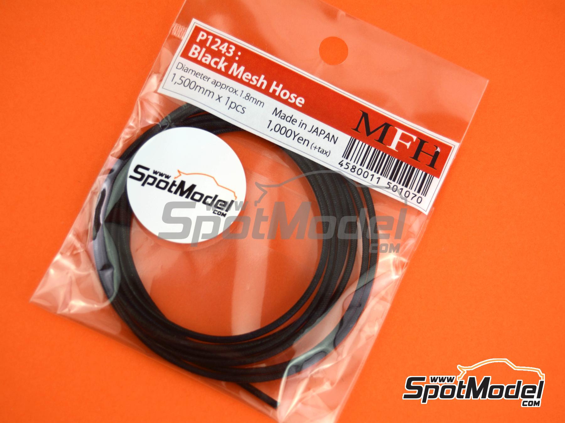 Image 4: Black Mesh Hose 1.8mm | Pipe manufactured by Model Factory Hiro (ref.&nbsp;MFH-P1243, also 4580011501070 and P1243)
