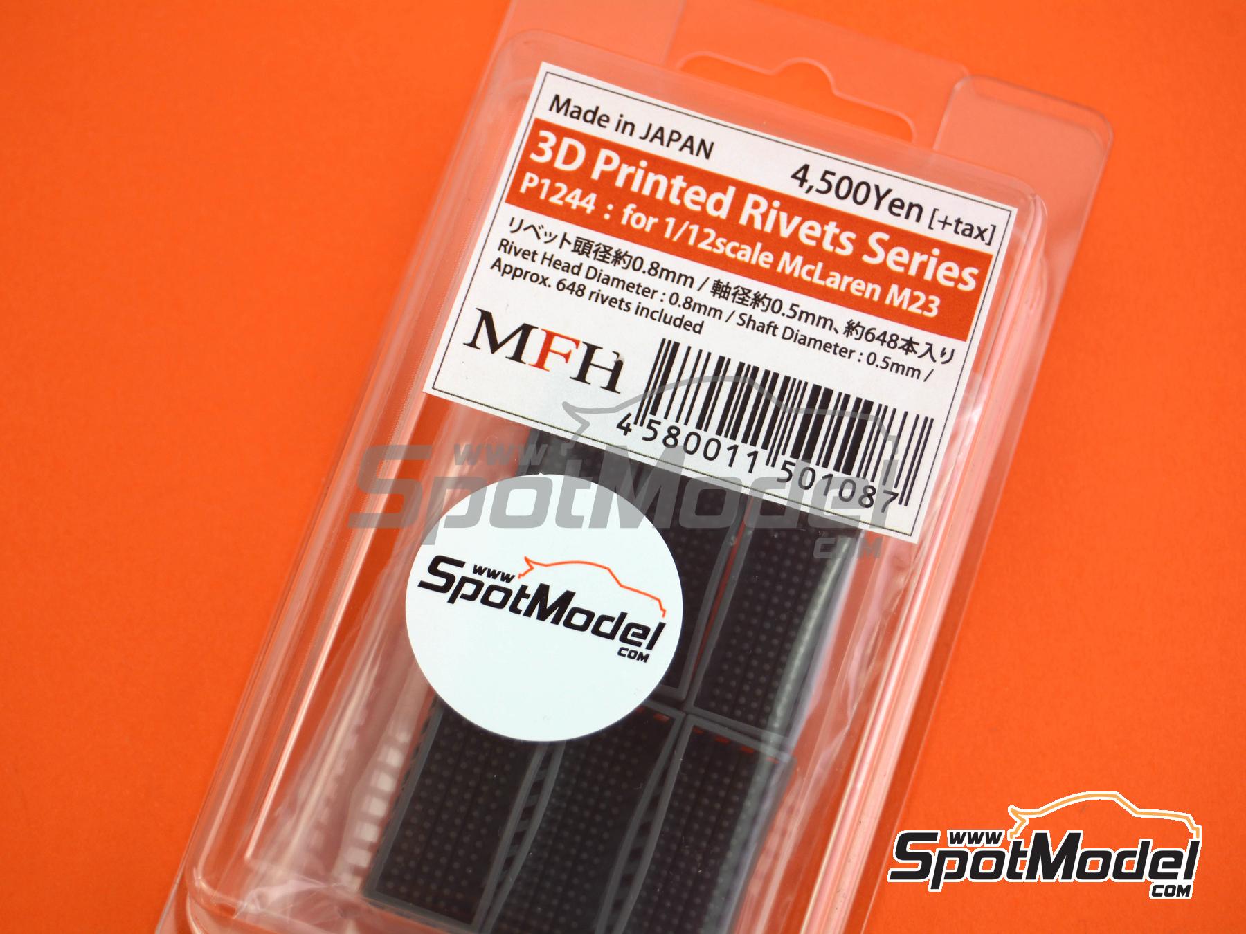 Image 3: McLaren Ford M23 | Remaches en escala&nbsp;1/12 fabricado por Model Factory Hiro (ref.&nbsp;MFH-P1244, tambien 4580011501087 y P1244)