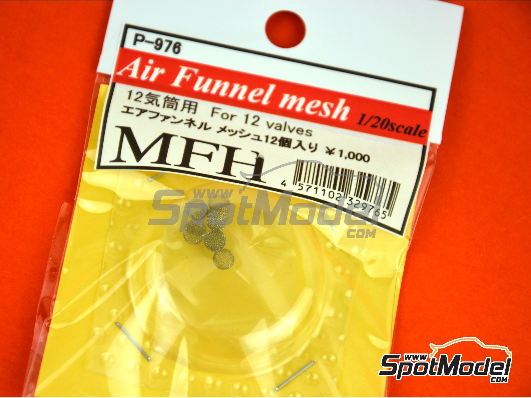 Image 2: Rejilla para trompetas de admisi&oacute;n motores 12 cilindros | Rejilla en escala&nbsp;1/20 fabricado por Model Factory Hiro (ref.&nbsp;MFH-P976, tambien 4571102329765 y P976)