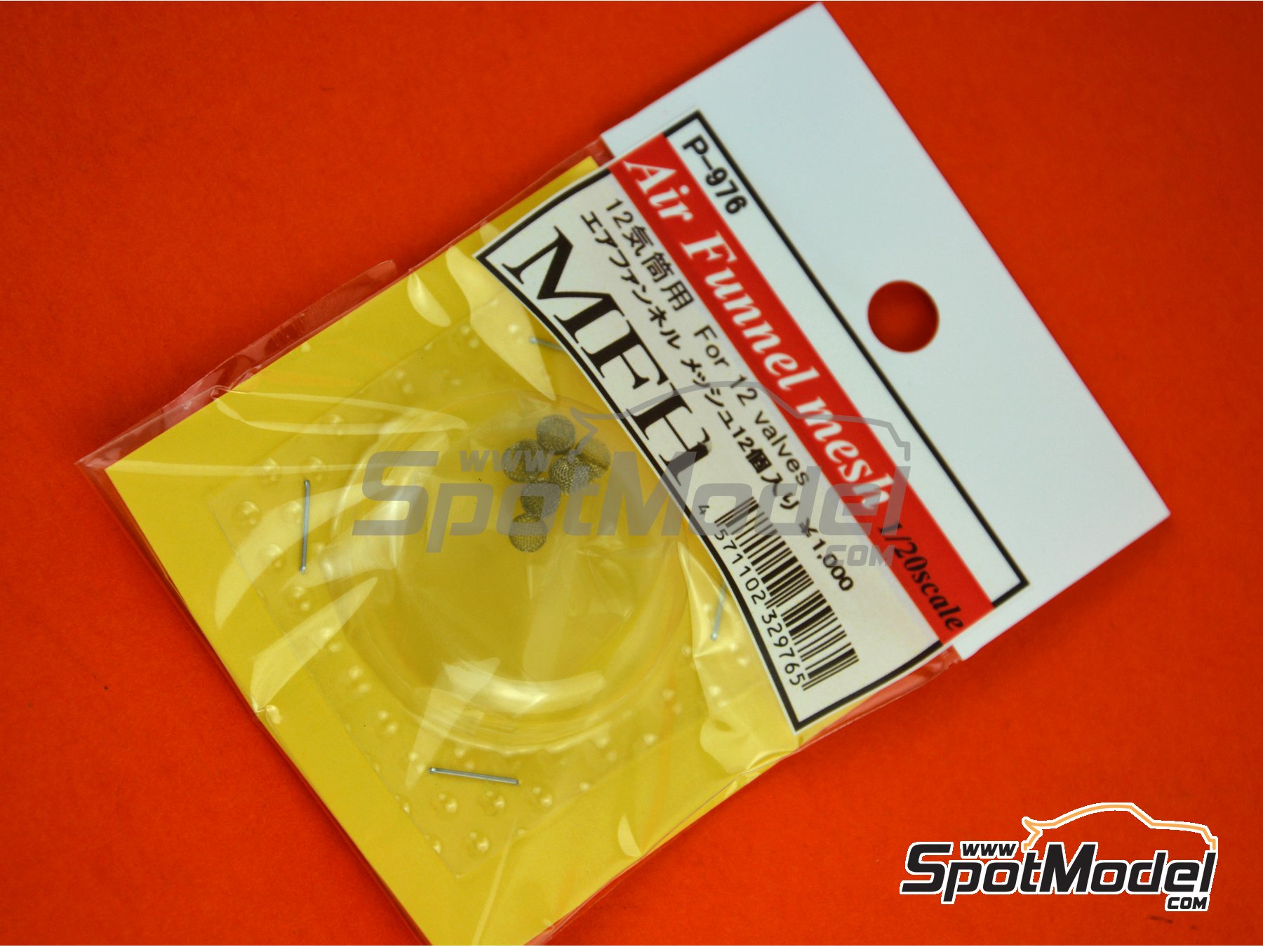 Image 4: Rejilla para trompetas de admisi&oacute;n motores 12 cilindros | Rejilla en escala&nbsp;1/20 fabricado por Model Factory Hiro (ref.&nbsp;MFH-P976, tambien 4571102329765 y P976)