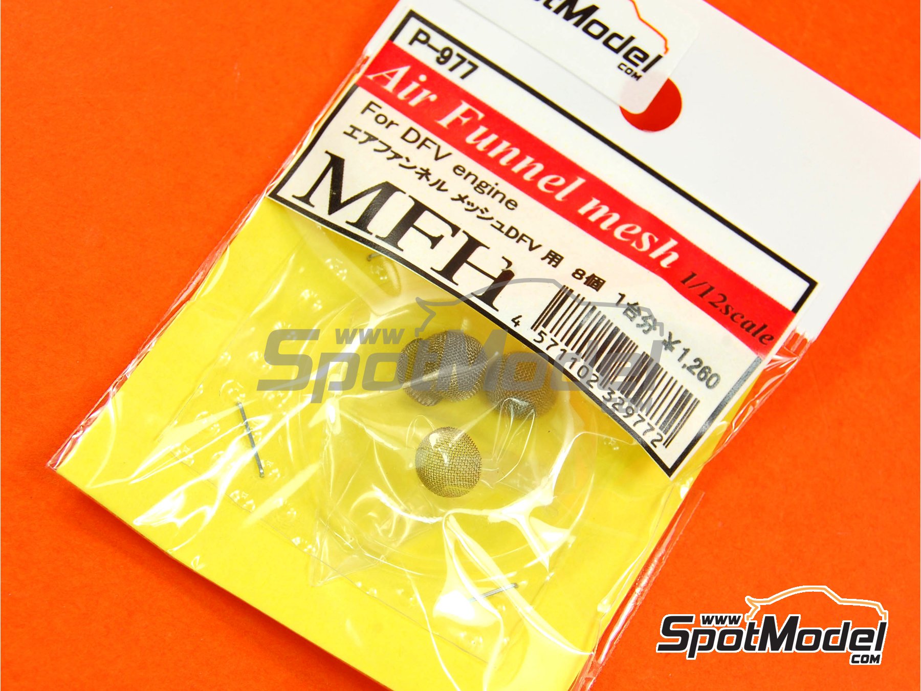 Image 2: Air Funnel Mesh for Ford DFV engines | Mesh in 1/12 scale manufactured by Model Factory Hiro (ref.&nbsp;MFH-P977, also 4571102329772 and P977)