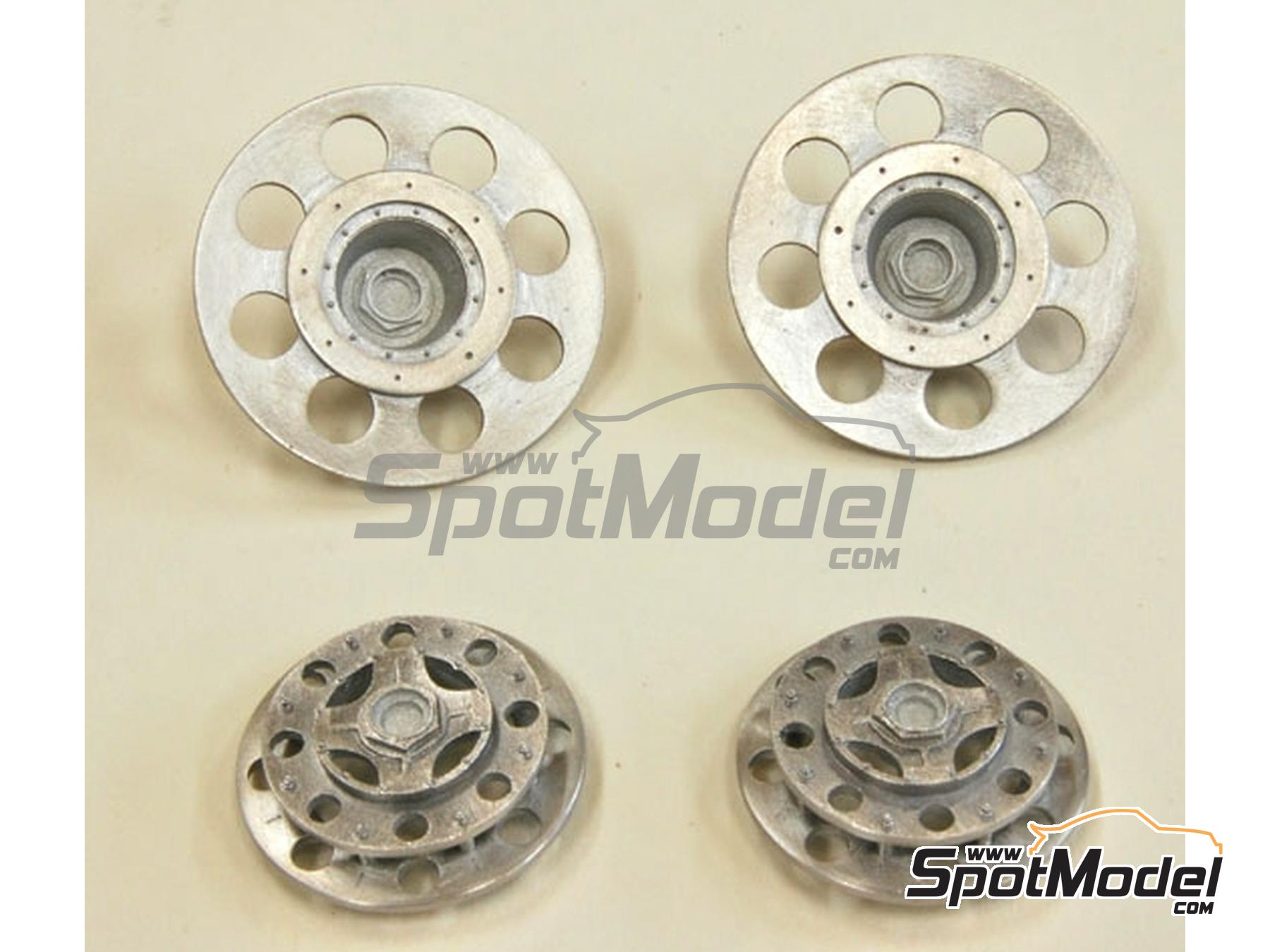 Image 3: Ruedas de transporte (dummy) - Tipo Ferrari a&ntilde;os 70 | Llantas en escala&nbsp;1/20 fabricado por Model Factory Hiro (ref.&nbsp;MFH-P979, tambien 4571102329796 y P979)