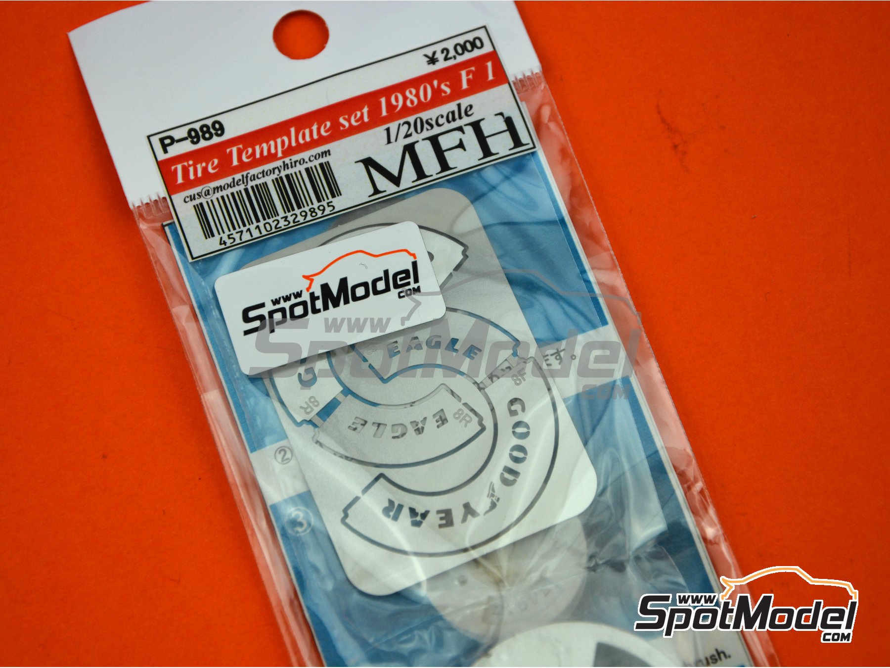 Image 1: Goodyear tyre template - FIA Formula 1 World Championship 80s | Logotypes in 1/20 scale manufactured by Model Factory Hiro (ref.&nbsp;MFH-P989)