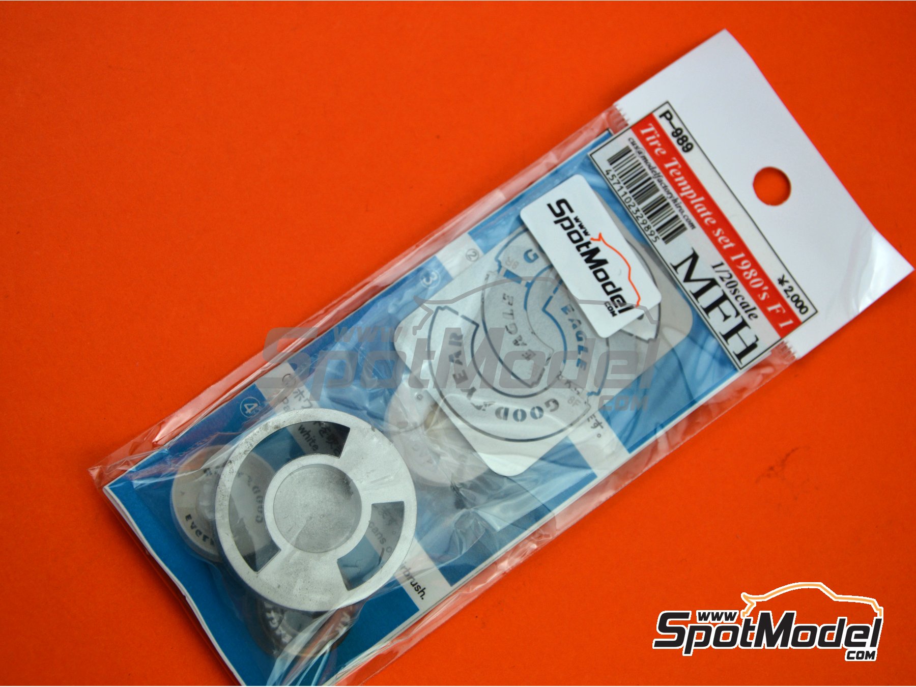 Image 3: Goodyear tyre template - FIA Formula 1 World Championship 80s | Logotypes in 1/20 scale manufactured by Model Factory Hiro (ref.&nbsp;MFH-P989)
