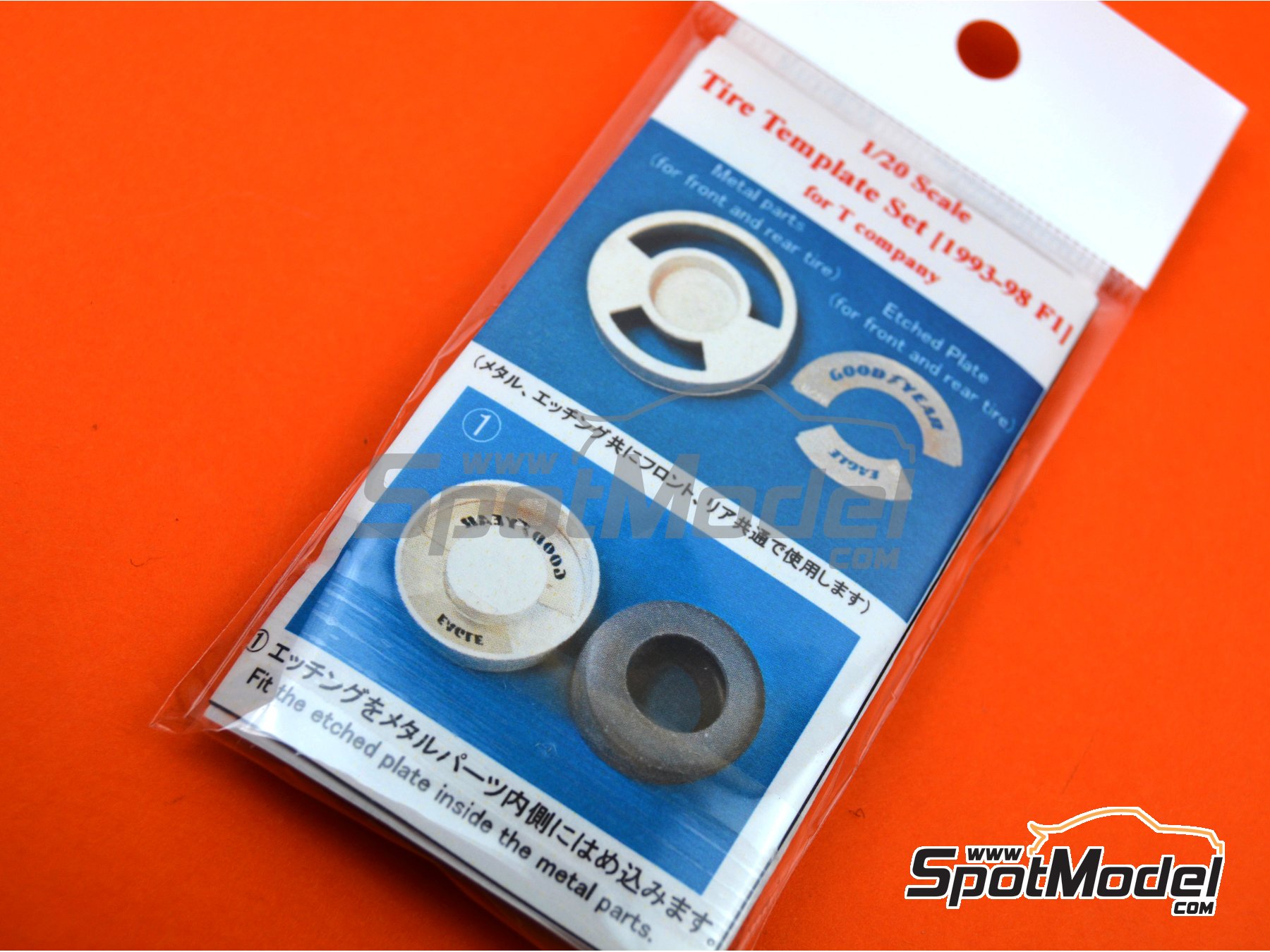 Image 1: Goodyear tyre template -  90s | Logotypes in 1/20 scale manufactured by Model Factory Hiro (ref.&nbsp;MFH-P990)