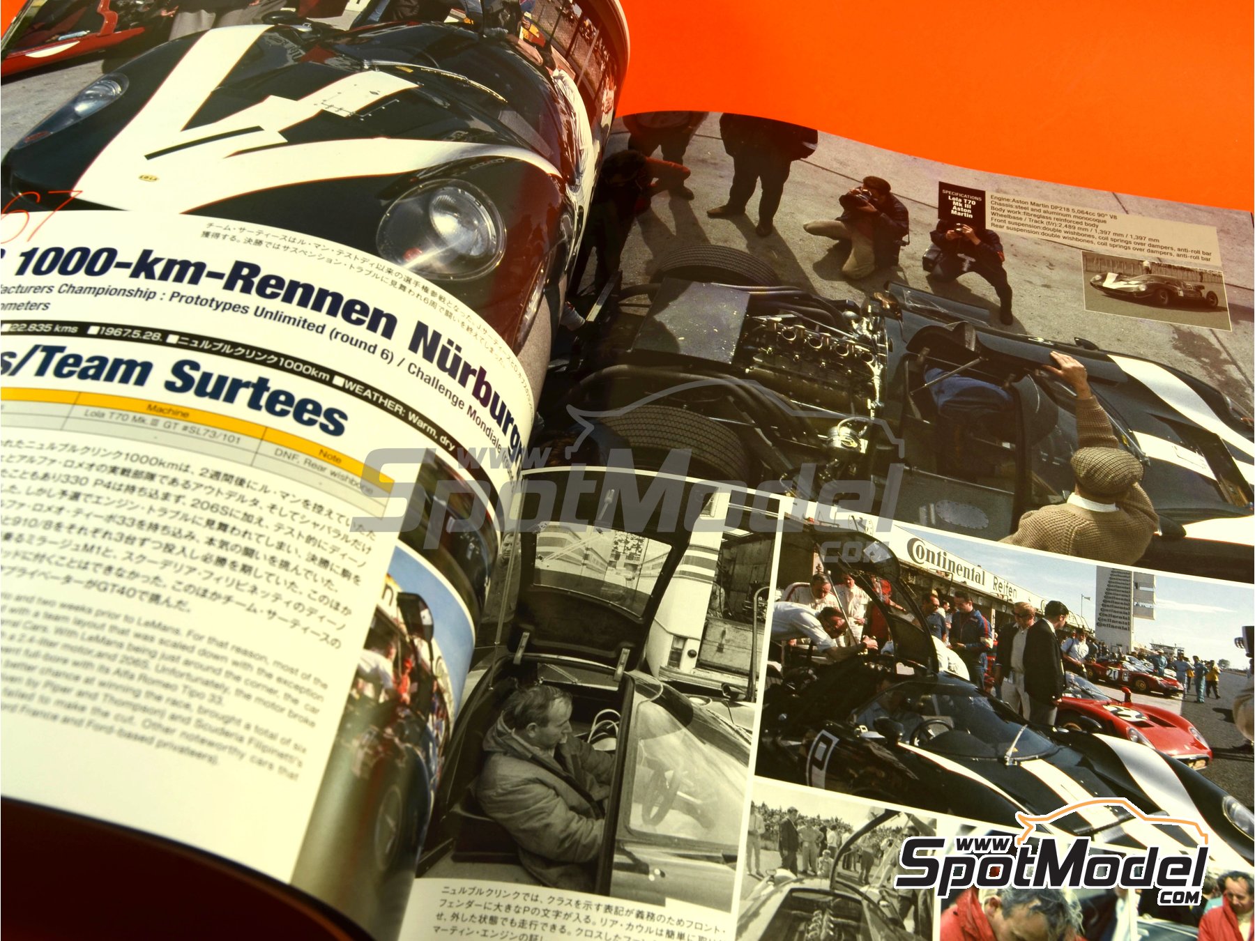 Image 7: JOE HONDA - Sportscar Spectacles - Sport Prototypes - Parte 2 - 1000 Kil&oacute;metros de Monza, 1000 Kil&oacute;metros de N&uuml;rburgring, 1000 Kms de SPA Francorchamps, 500 Kil&oacute;metros de BOAC Sports Race 1967 | Libro de referencia fabricado por Model Factory Hiro (ref.&nbsp;MFH-SS009, tambien 9784905248538 y SS09)