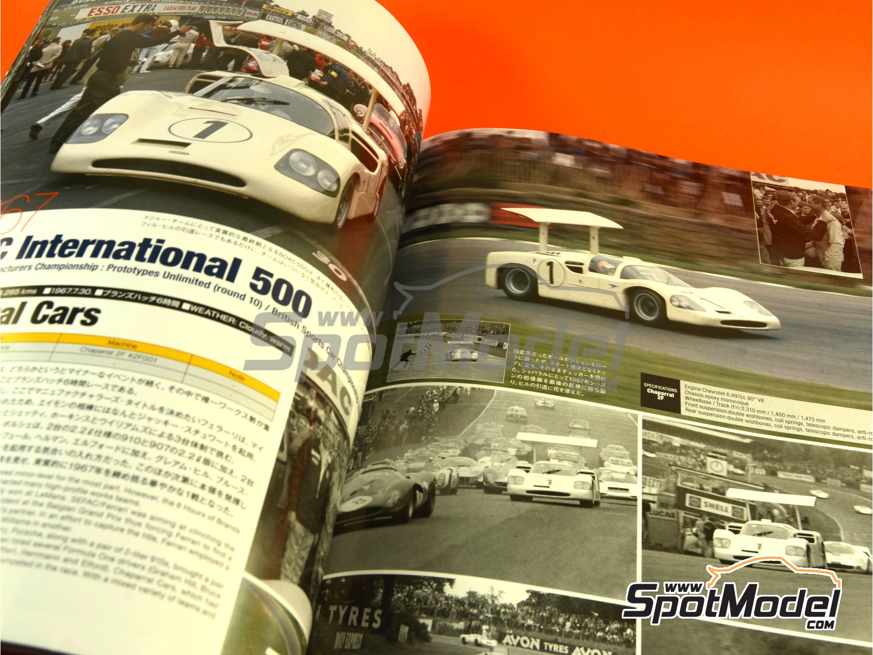 Image 9: JOE HONDA - Sportscar Spectacles - Sport Prototypes - Parte 2 - 1000 Kil&oacute;metros de Monza, 1000 Kil&oacute;metros de N&uuml;rburgring, 1000 Kms de SPA Francorchamps, 500 Kil&oacute;metros de BOAC Sports Race 1967 | Libro de referencia fabricado por Model Factory Hiro (ref.&nbsp;MFH-SS009, tambien 9784905248538 y SS09)