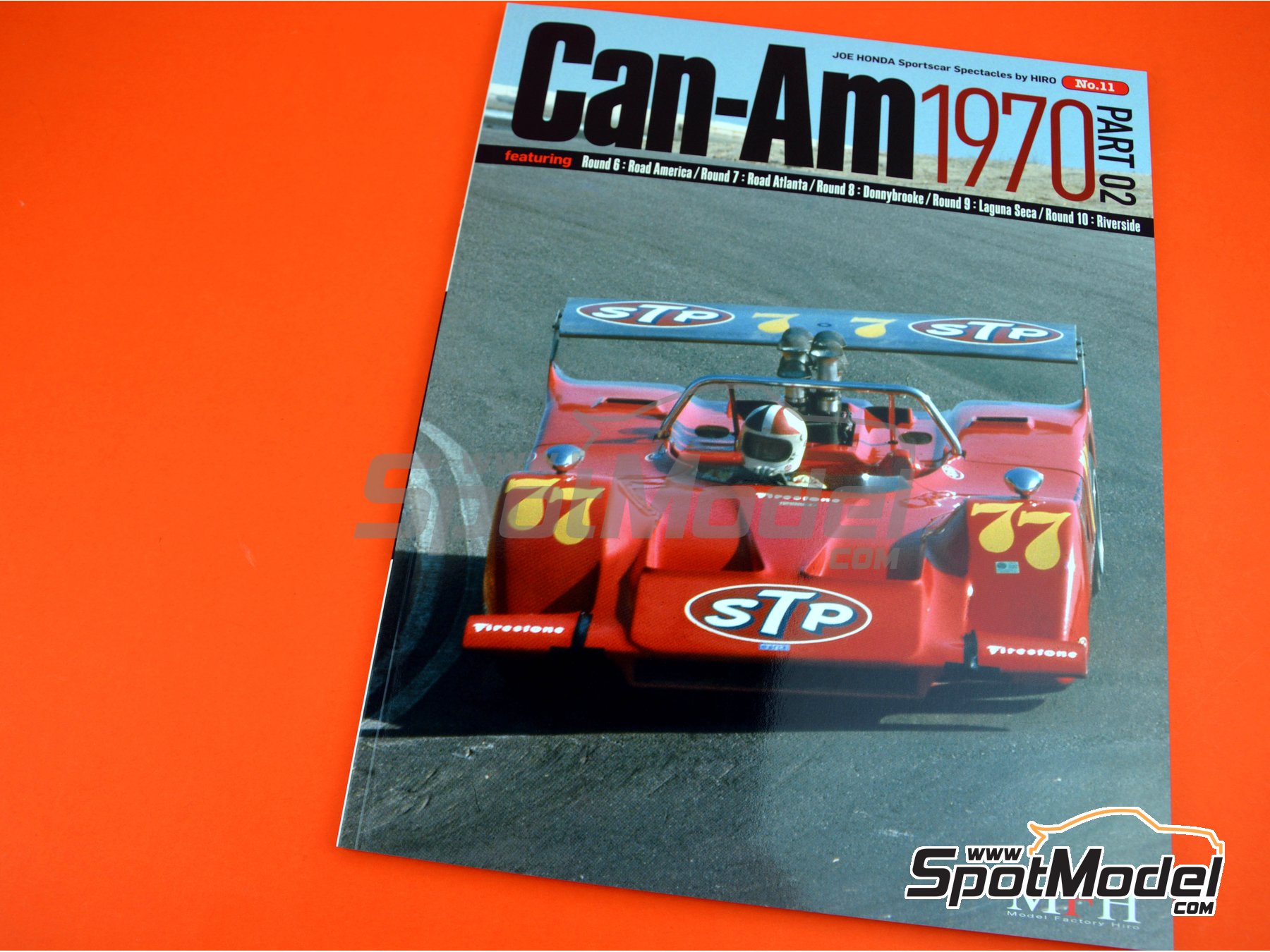 Image 1: JOE HONDA Sportscar Spectacles by Hiro: Part 2 - Can-Am Canadian-American Challenge Cup 1970 | Reference / walkaround book manufactured by Model Factory Hiro (ref.&nbsp;MFH-SS011, also 9784905248606 and SS11)