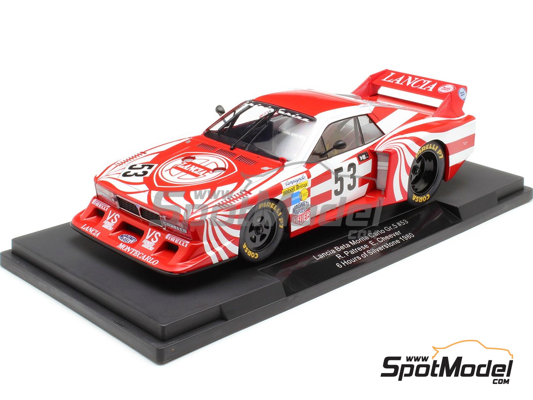 Image 1: Lancia Beta Montecarlo Turbo Grupo 5 Equipo Lancia Corse Italy patrocinado por VS Olio Fiat - 6 Horas de Silverstone 1980 | Coche de colecci&oacute;n en escala&nbsp;1/18 fabricado por Modelcar Group (ref.&nbsp;DIE-60581, tambien 4052176784785 y MCG18814R)