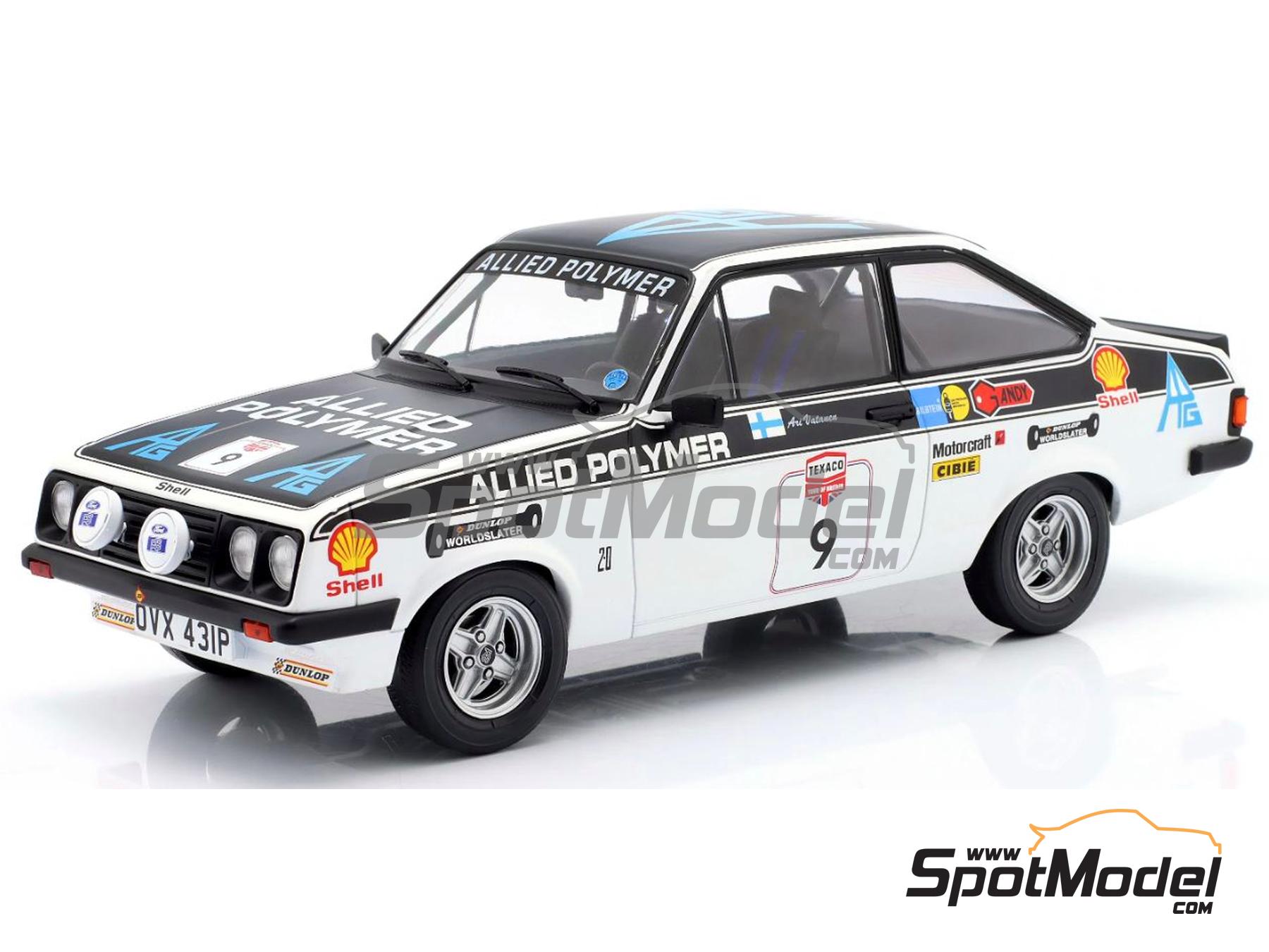 Image 1: Ford Escort MK II RS 2000 sponsored by Allied Polymer - Tour of Britain 1976 | Diecast model car in 1/18 scale manufactured by Modelcar Group (ref.&nbsp;DIE-62187, also 4052176807774 and MCG18437R)