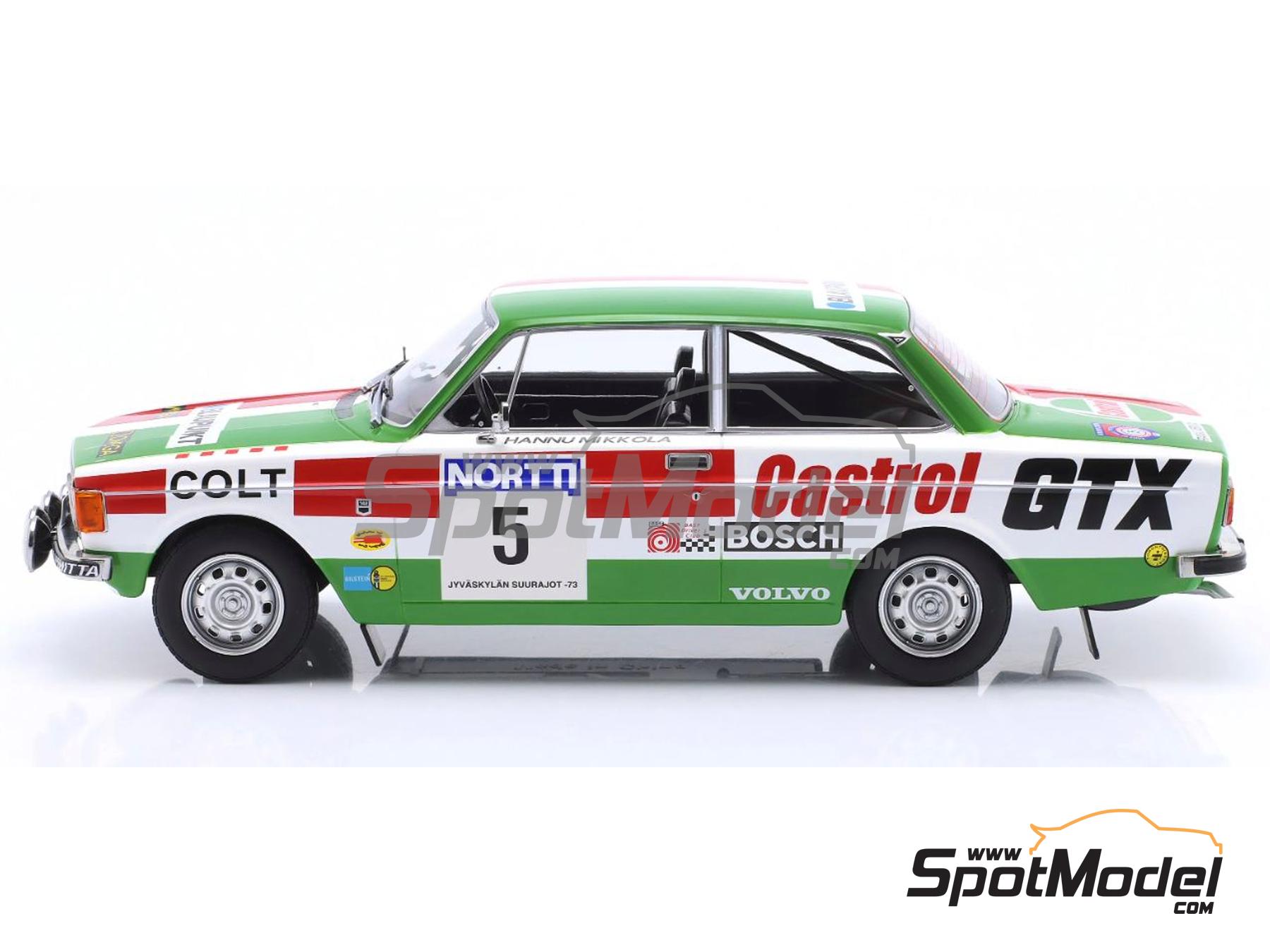 Image 3: Volvo 142 sponsored by Castrol GTX - 1000 Lakes Finland Rally 1973 | Diecast model car in 1/18 scale manufactured by Modelcar Group (ref.&nbsp;DIE-62188, also 4052176811665 and MCG18529R)