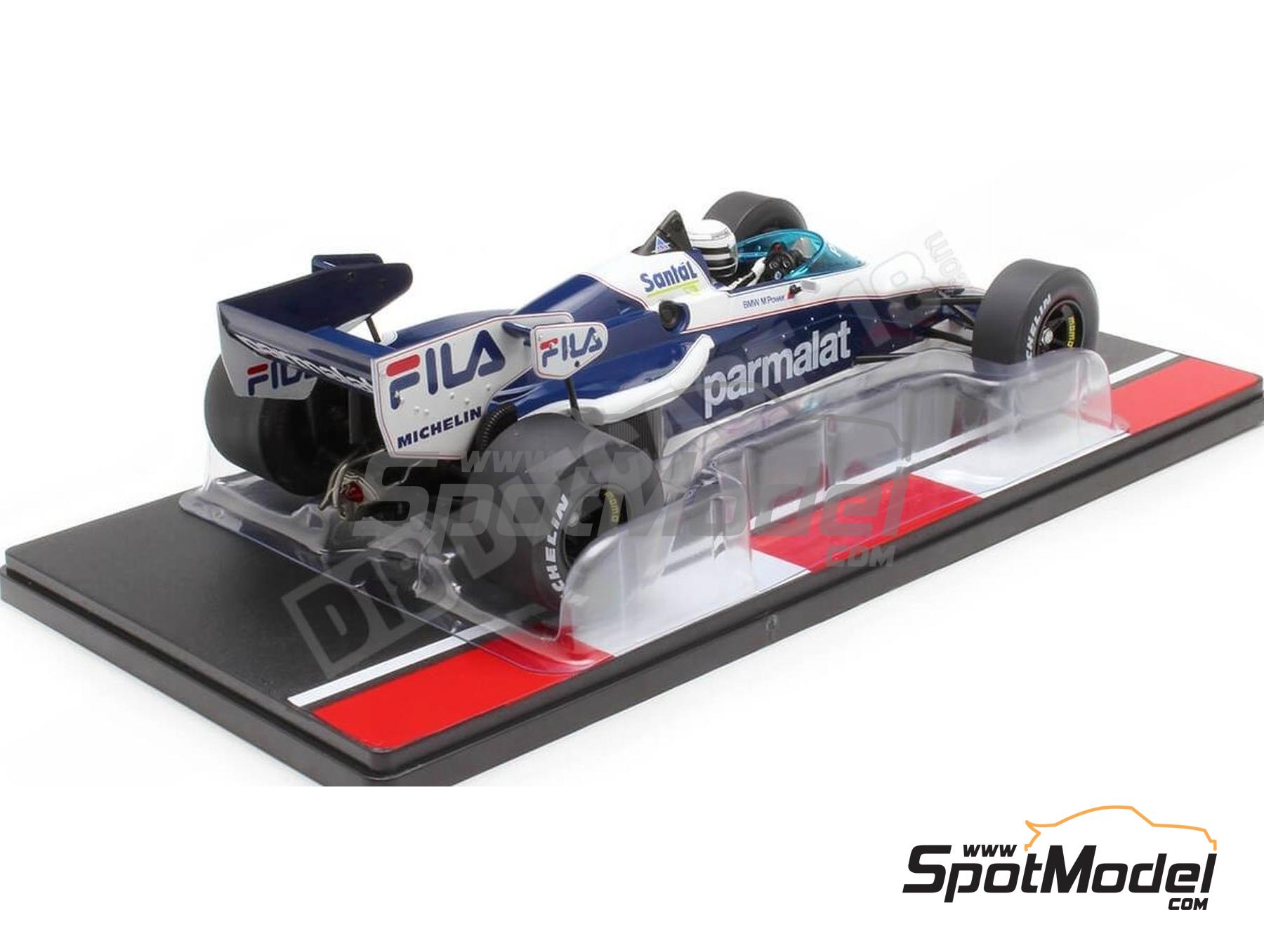 Image 2: Brabham BMW BT52B Brabham Racing Organisation Team sponsored by Parmalat, Fila - South African Formula 1 Grand Prix 1983 | Diecast model car in 1/18 scale manufactured by Modelcar Group (ref.&nbsp;DIE-62421, also 18619F)