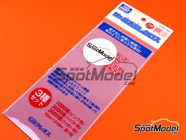 Image 6: Waterproof cloth file #1000, #2000, #3000 | Polish manufactured by Mr Hobby Gunze Sangyo (ref.&nbsp;GT-36, also 4973028135992)