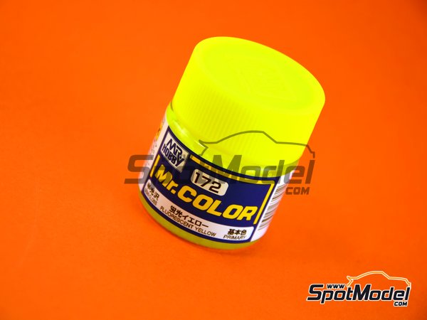 Image 1: Fluorescent yellow - 1 x 10ml | Mr Color paint manufactured by Mr Hobby (ref.&nbsp;C172)