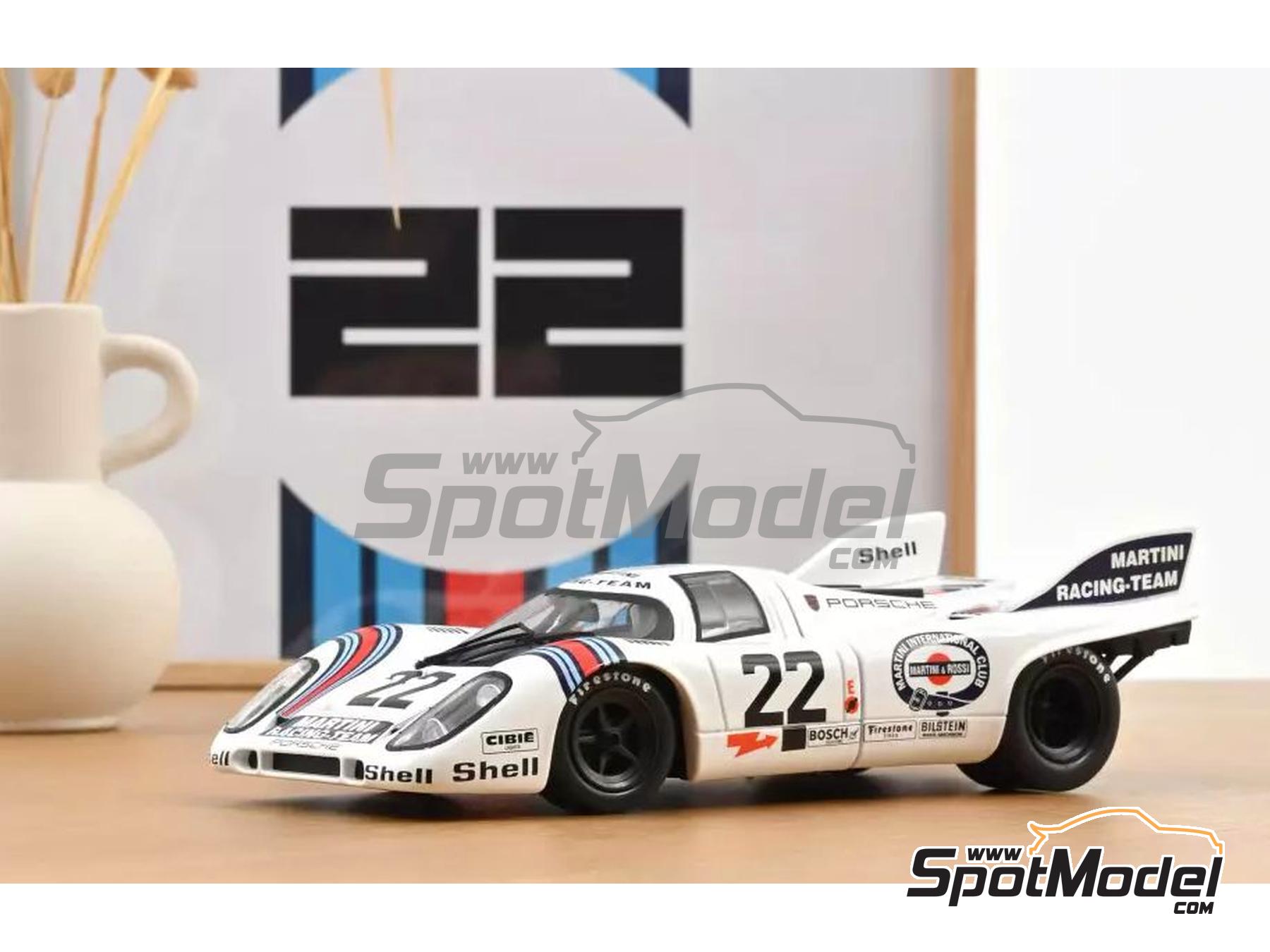 Image 1: Porsche 917K Martini International Racing Team - 24 Hours Le Mans 1971 | Diecast model car in 1/18 scale manufactured by Norev (ref.&nbsp;DIE-59795, also 3551091875888 and 187588)