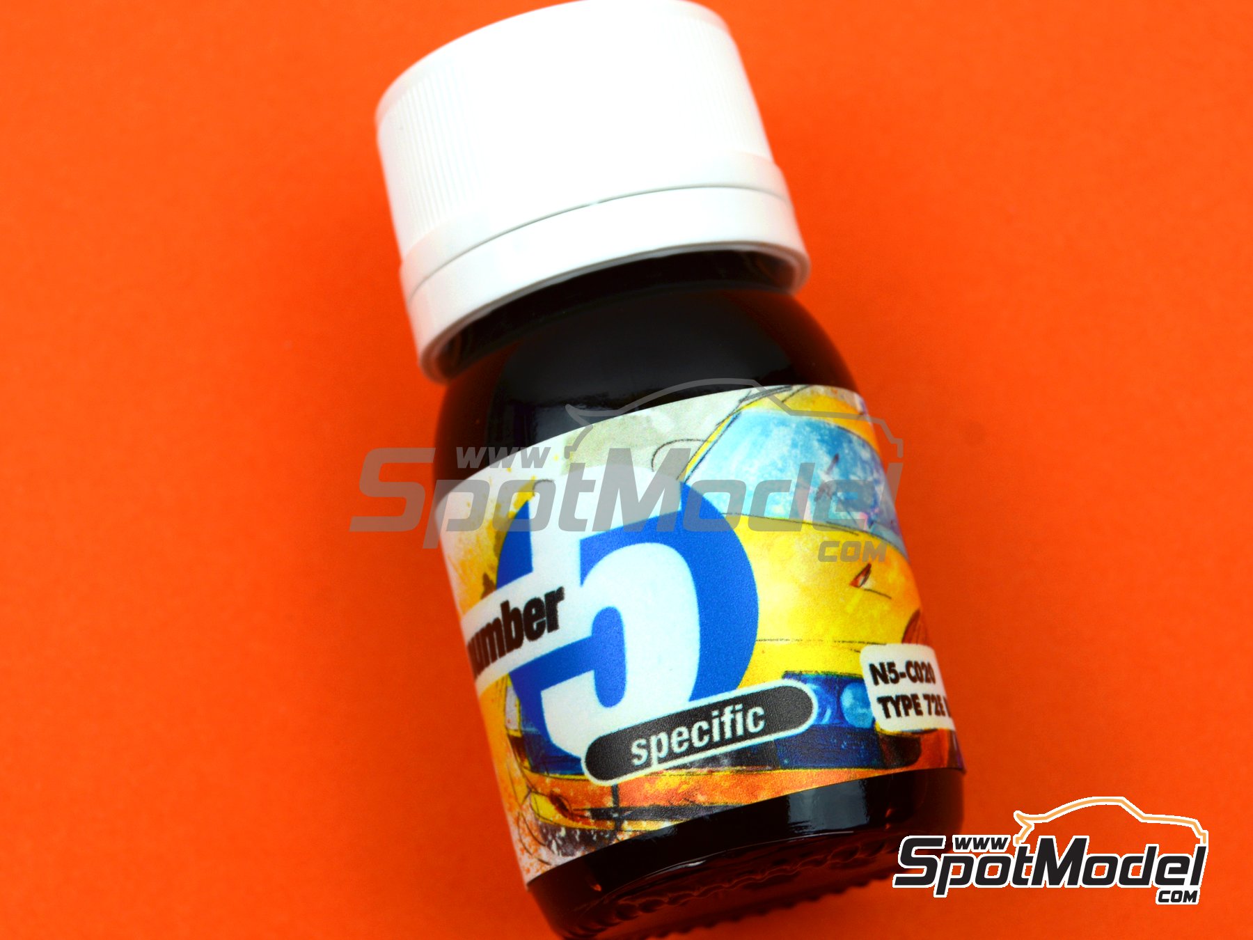 Image 1: Type 72E Black - 1 x 30ml | Paint for airbrush manufactured by Number Five (ref.&nbsp;N5-C020)