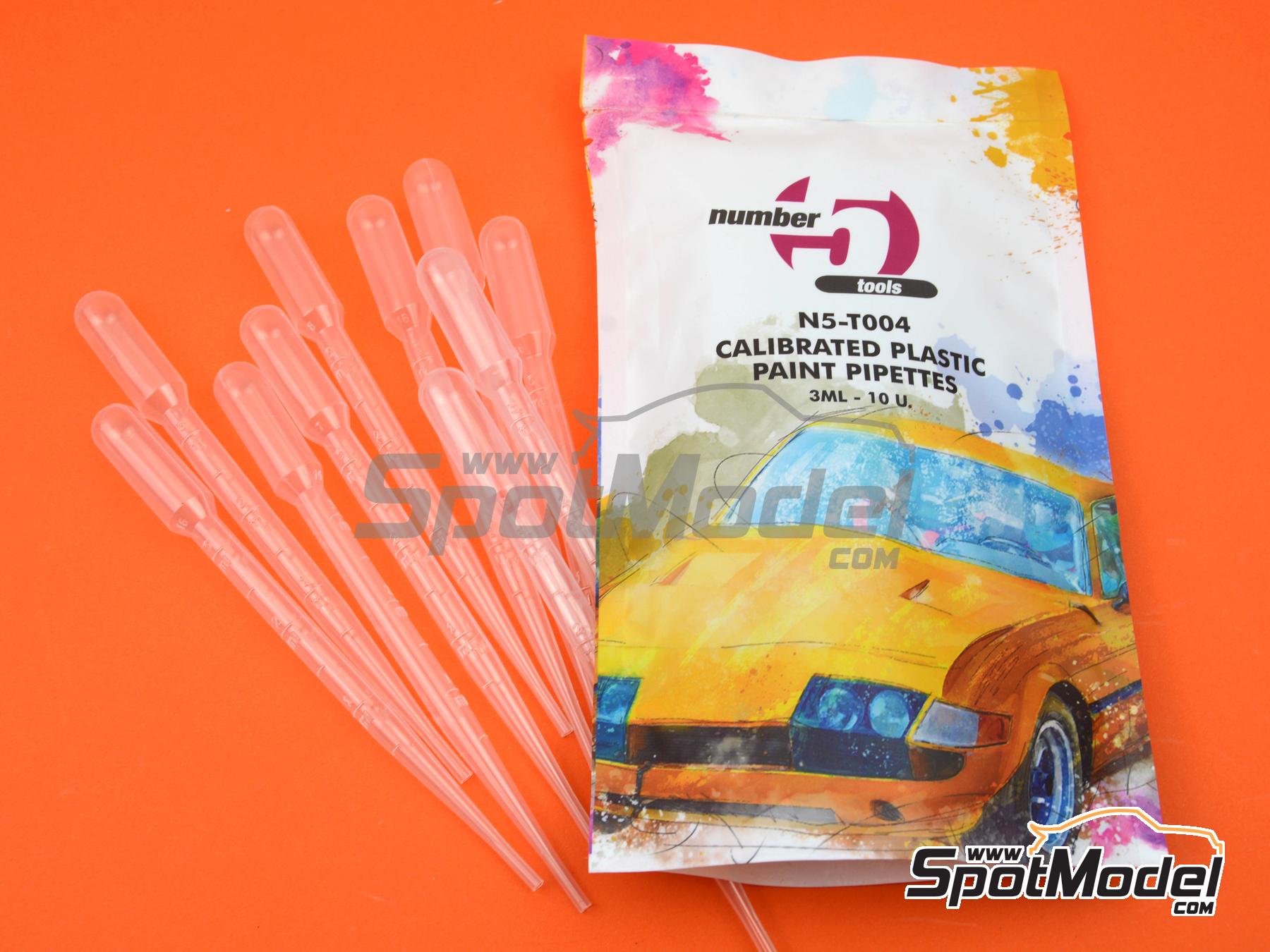 Image 1: Calibrated Plastic Paint Pipettes - 3ml | Hobby tool manufactured by Number Five (ref.&nbsp;N5-T004)