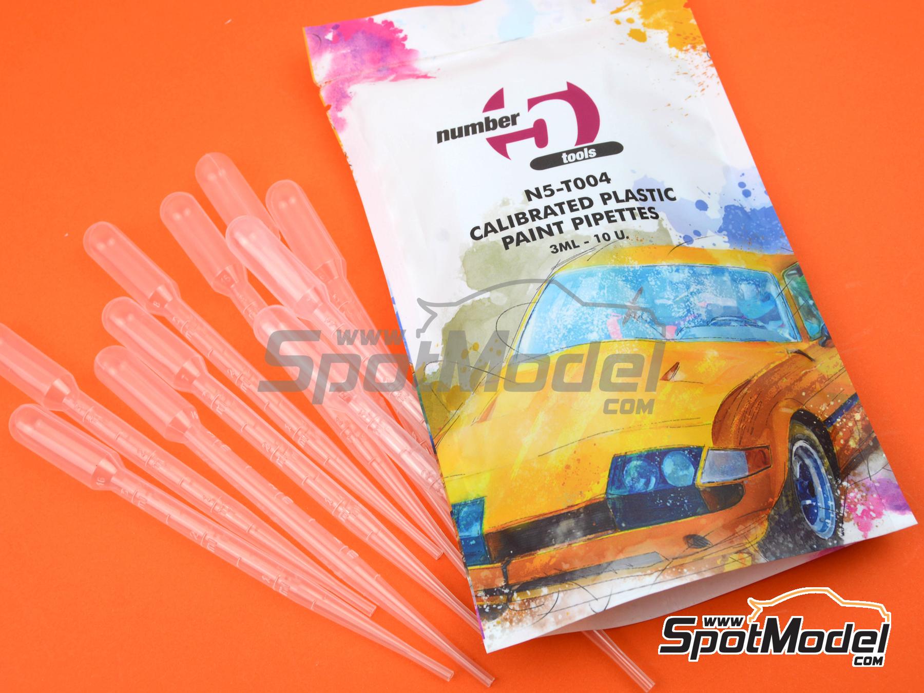 Image 2: Calibrated Plastic Paint Pipettes - 3ml | Hobby tool manufactured by Number Five (ref.&nbsp;N5-T004)