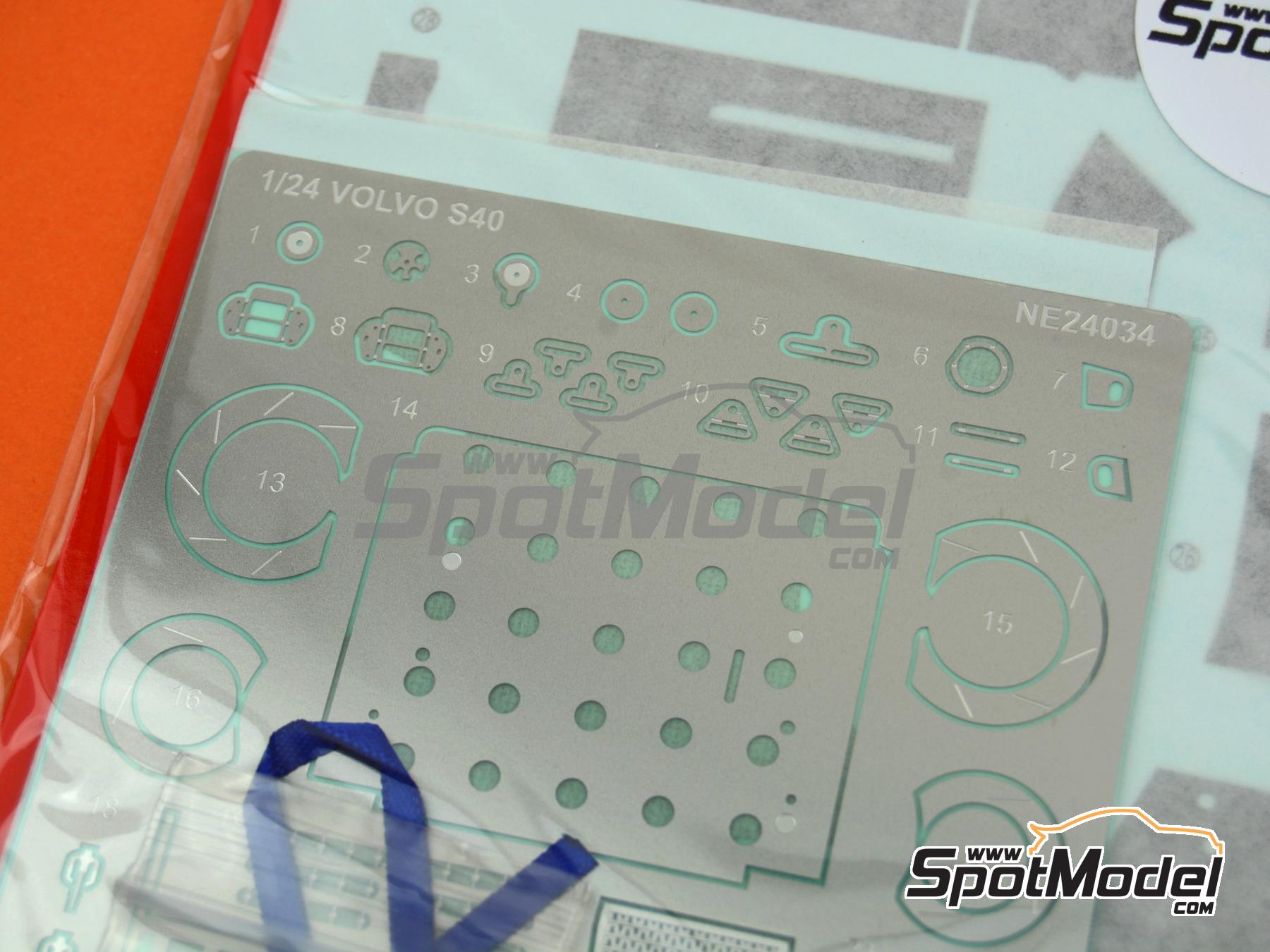 Image 9: Volvo S40 - British Touring Car Championship - BTCC 1997 | Detail up set in 1/24 scale manufactured by Nunu (ref.&nbsp;NE24034, also 4545782086508 and NU-E24034)