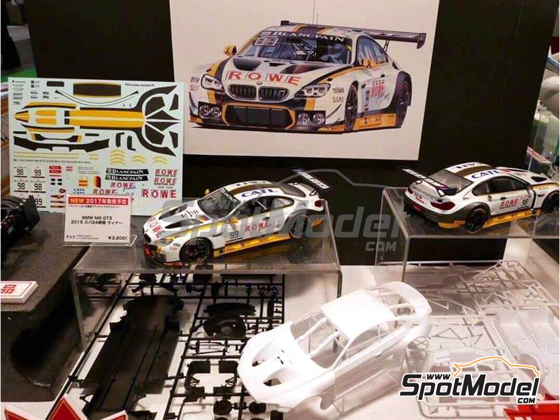Image 2: BMW M6 GT3 ROWE Racing Team - TotalEnergies 24 hours of Spa 2016 | Car scale model kit in 1/24 scale manufactured by Nunu (ref.&nbsp;PN24001, also 4545782035490)