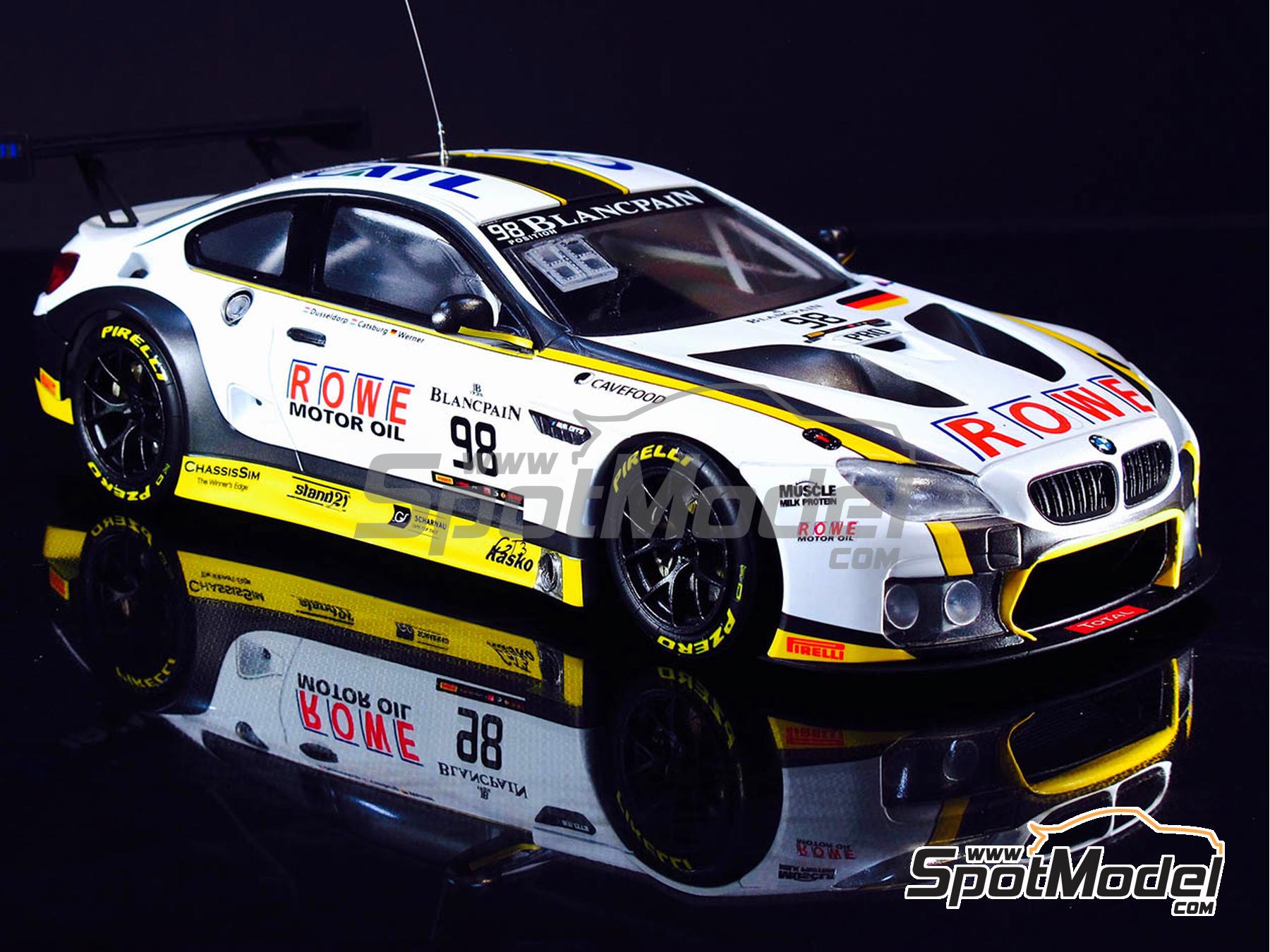 Image 6: BMW M6 GT3 ROWE Racing Team - TotalEnergies 24 hours of Spa 2016 | Car scale model kit in 1/24 scale manufactured by Nunu (ref.&nbsp;PN24001, also 4545782035490)