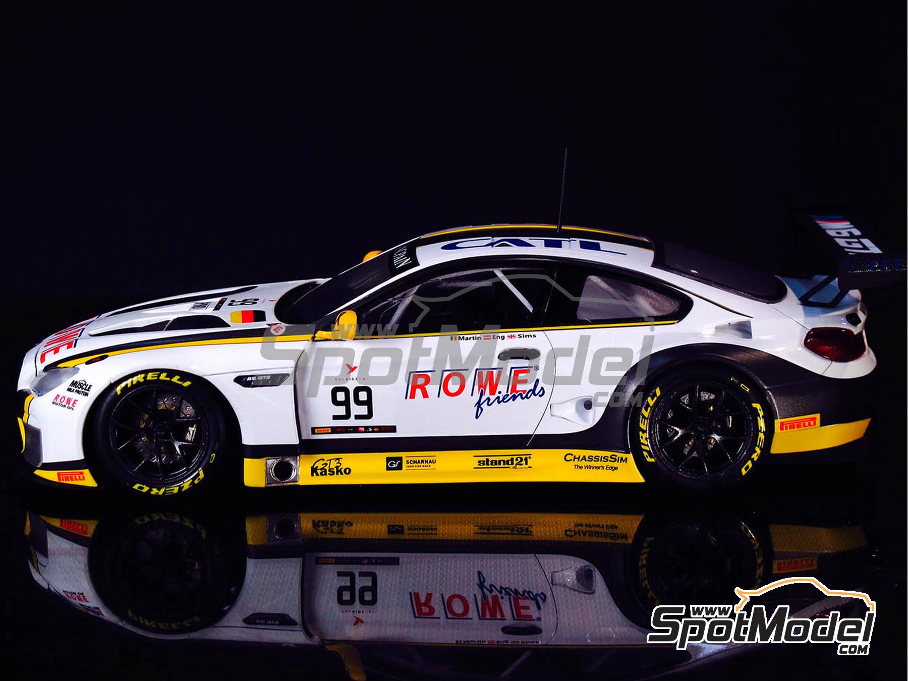 Image 8: BMW M6 GT3 ROWE Racing Team - TotalEnergies 24 hours of Spa 2016 | Car scale model kit in 1/24 scale manufactured by Nunu (ref.&nbsp;PN24001, also 4545782035490)