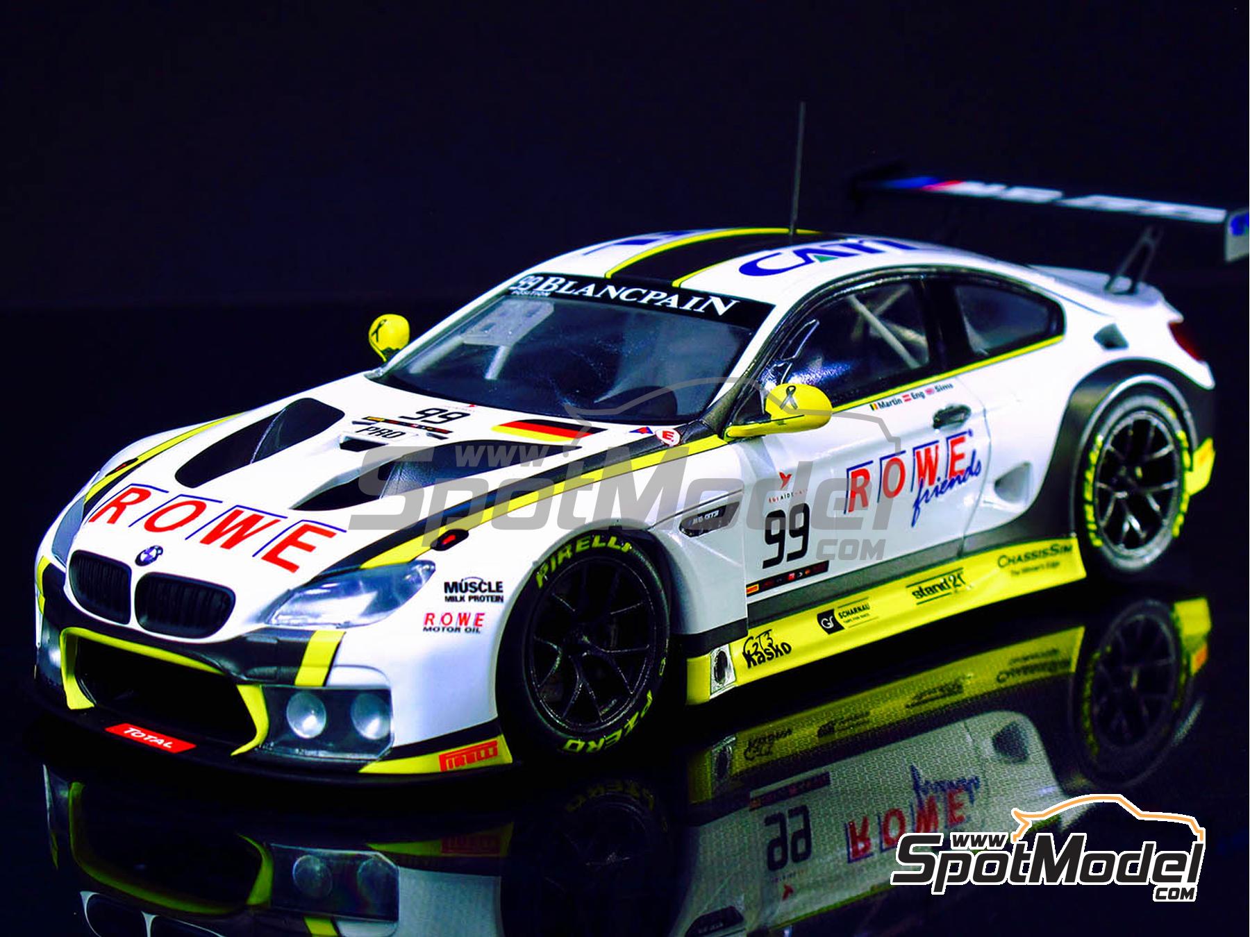 Image 9: BMW M6 GT3 ROWE Racing Team - TotalEnergies 24 hours of Spa 2016 | Car scale model kit in 1/24 scale manufactured by Nunu (ref.&nbsp;PN24001, also 4545782035490)