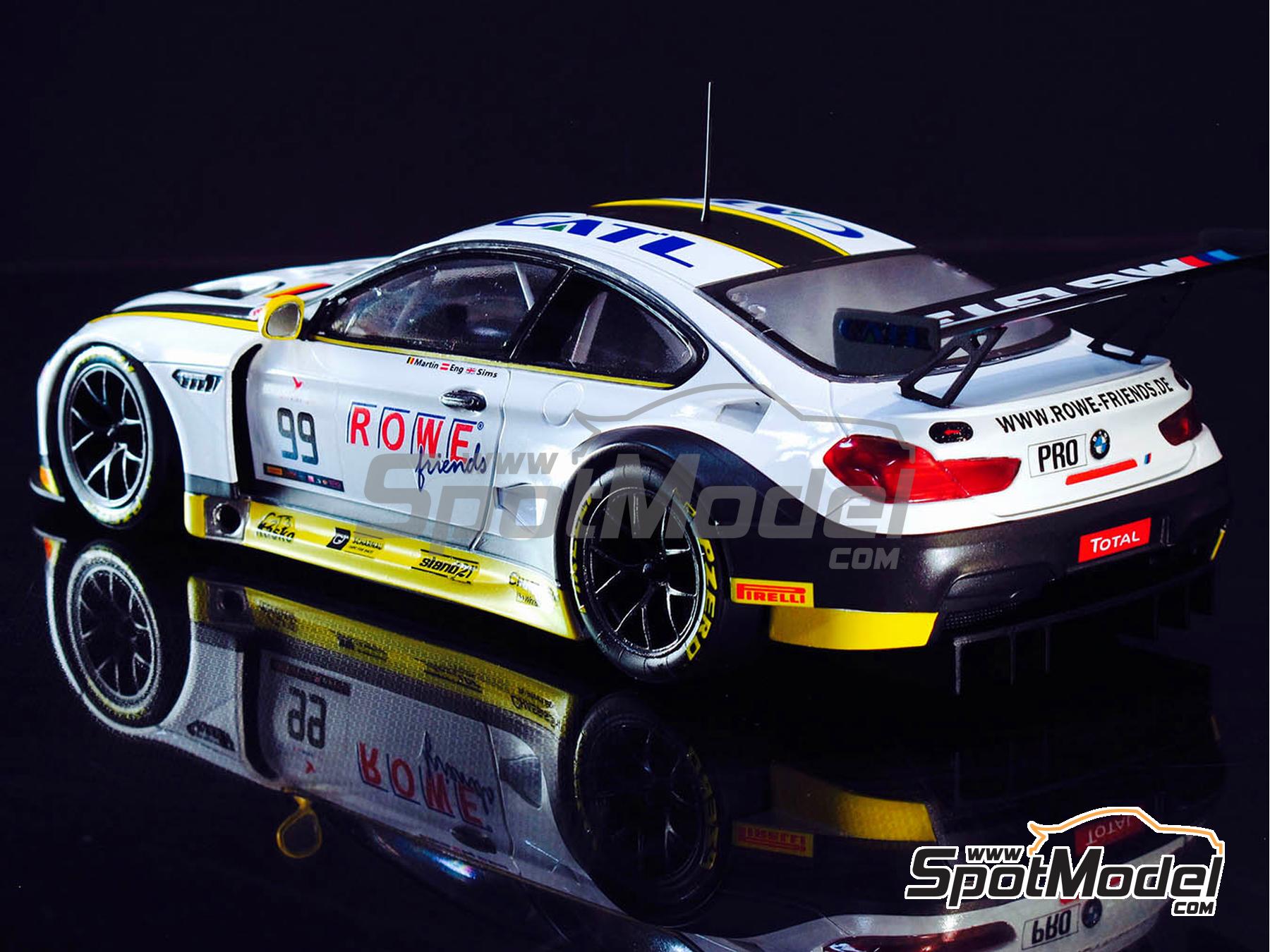 Image 10: BMW M6 GT3 ROWE Racing Team - TotalEnergies 24 hours of Spa 2016 | Car scale model kit in 1/24 scale manufactured by Nunu (ref.&nbsp;PN24001, also 4545782035490)