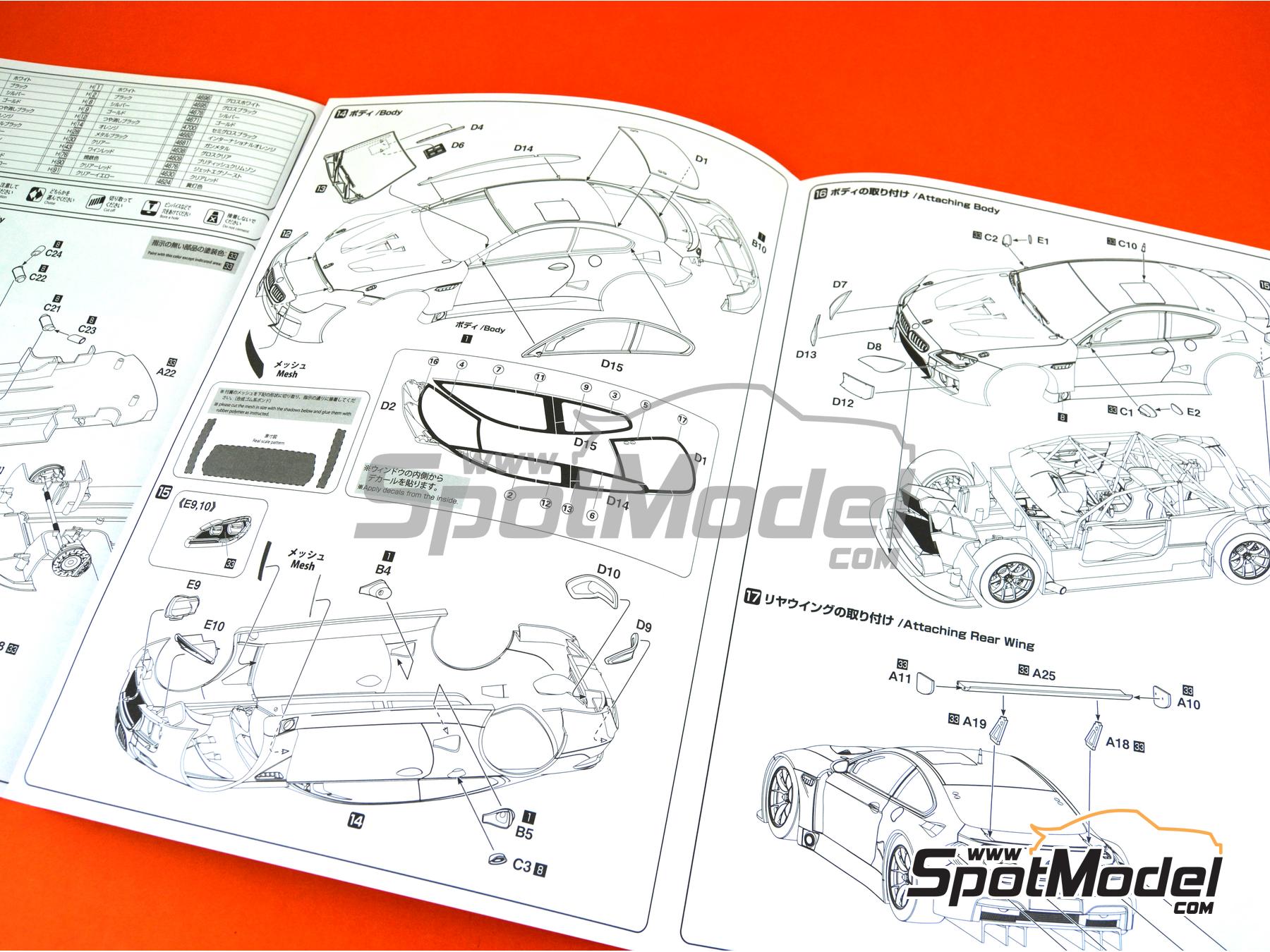 Image 23: BMW M6 GT3 ROWE Racing Team - TotalEnergies 24 hours of Spa 2016 | Car scale model kit in 1/24 scale manufactured by Nunu (ref.&nbsp;PN24001, also 4545782035490)