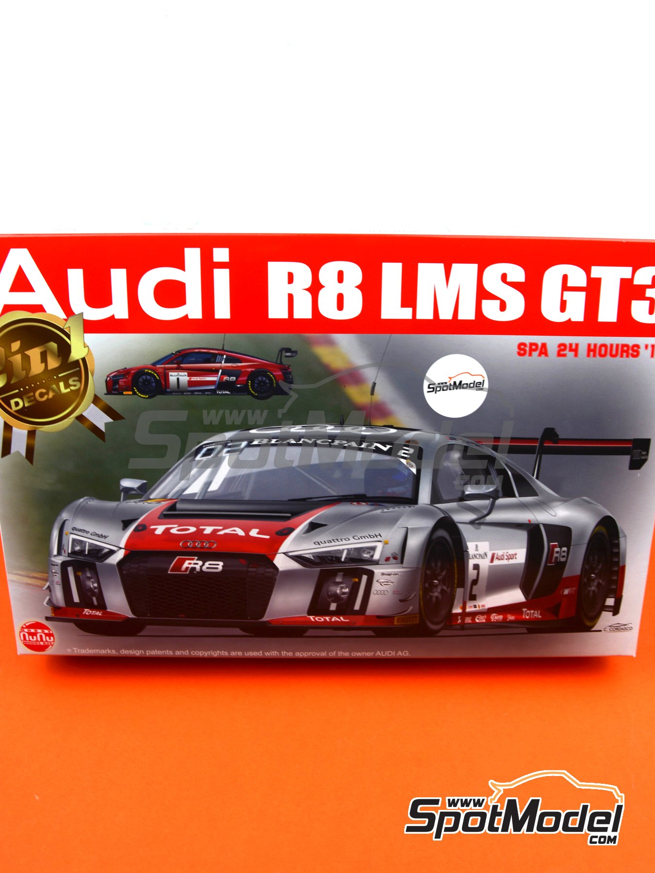 Platts NuNu 1/24 Racing Series Audi R8 LMS GT3 Plastic PN24004 