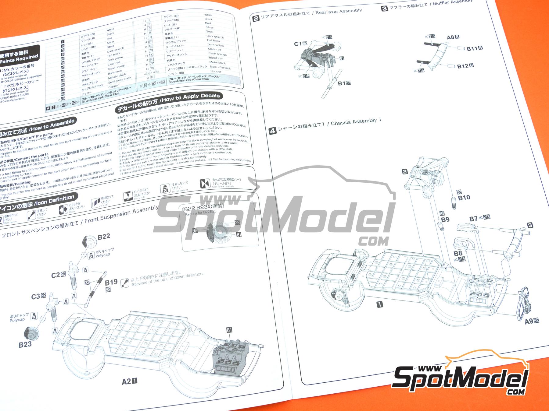 Image 19: Porsche 911 SC RS sponsored by Rothmans - Oman International Rally 1984 | Car scale model kit in 1/24 scale manufactured by Nunu (ref.&nbsp;PN24011, also 4545782069426 and NU-24011)