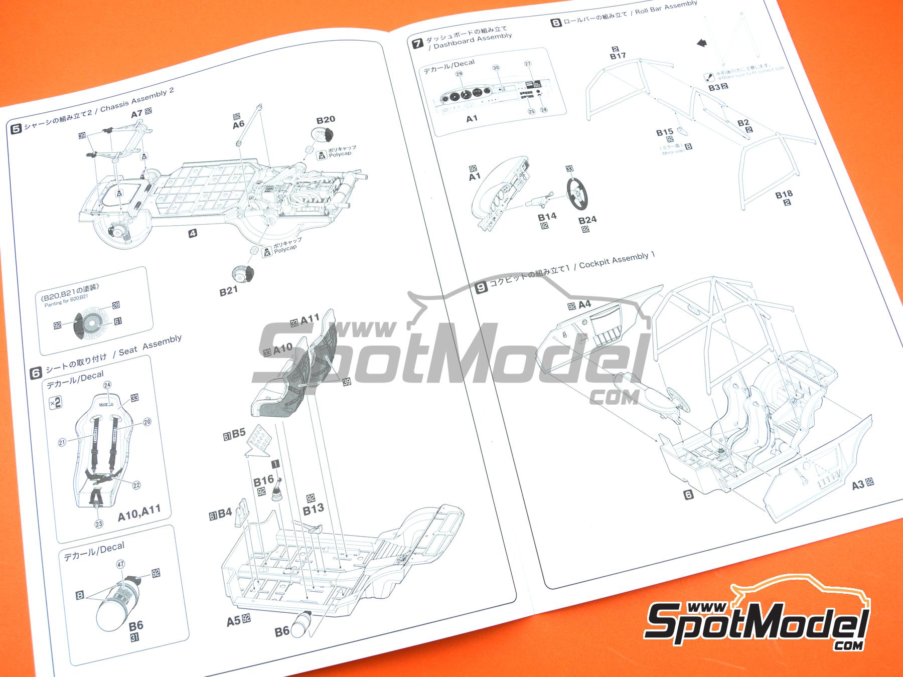 Image 20: Porsche 911 SC RS sponsored by Rothmans - Oman International Rally 1984 | Car scale model kit in 1/24 scale manufactured by Nunu (ref.&nbsp;PN24011, also 4545782069426 and NU-24011)