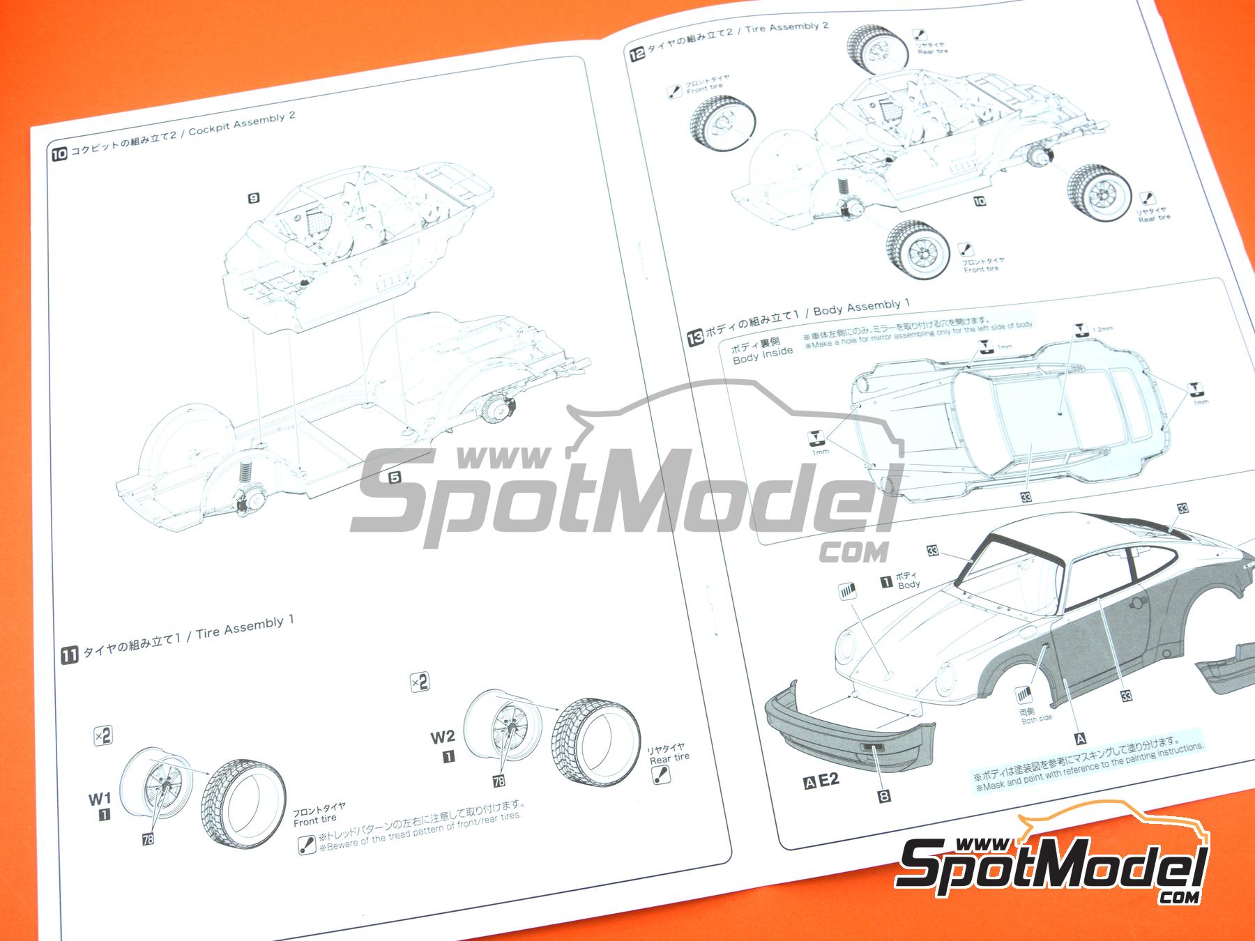 Image 21: Porsche 911 SC RS sponsored by Rothmans - Oman International Rally 1984 | Car scale model kit in 1/24 scale manufactured by Nunu (ref.&nbsp;PN24011, also 4545782069426 and NU-24011)
