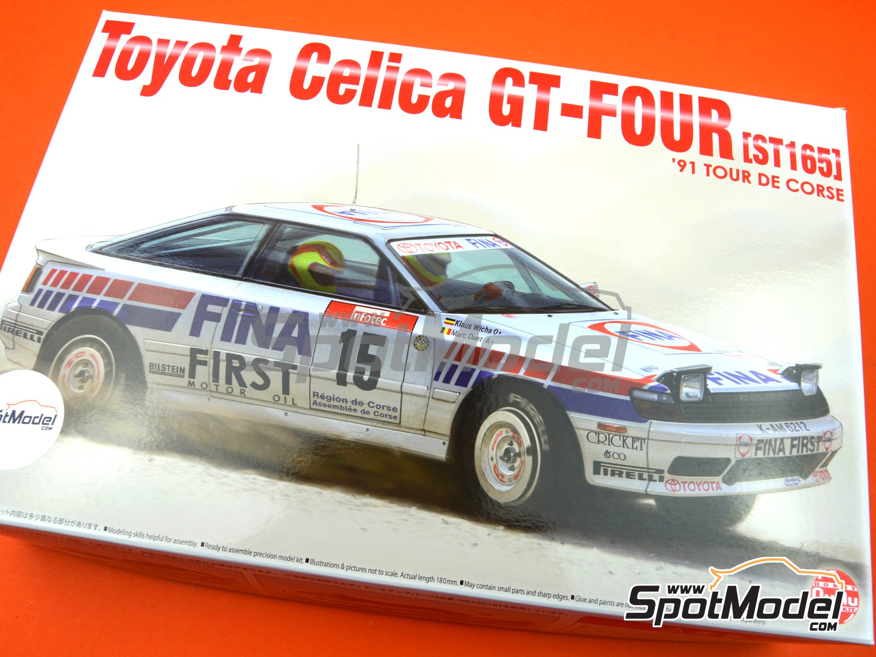 NuNu PN24015 1:24th scale Toyota Celica GT-FOUR ST165 Rally 1991 Tour de Corse