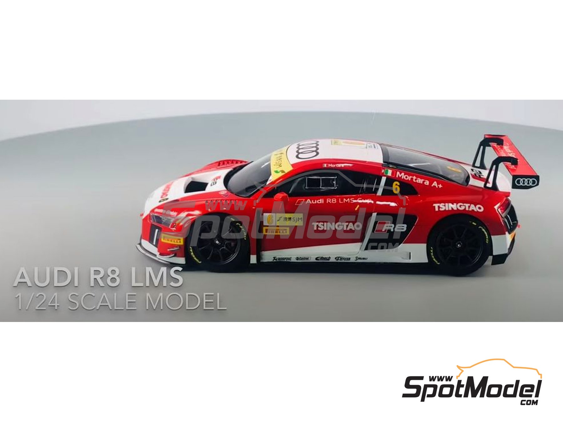 Audi R8 LMS GT3 Audi Sport Customer Racing Team sponsored by Tsingtao -  Macau FIA GT World Cup Championship 2015. Car scale model kit in 1/24 scale  ma