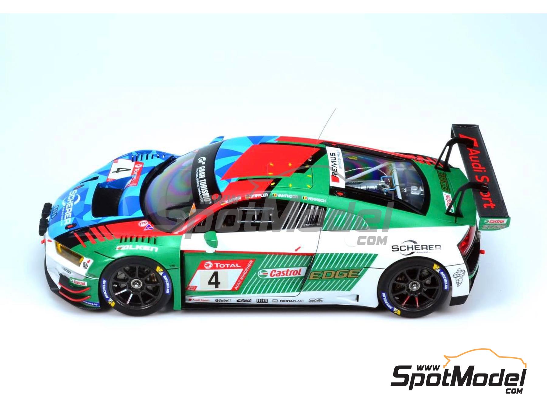 Image 4: Audi R8 LMS GT3 Evo Equipo Phoenix patrocinado por Scherer - 24 Horas de Nürburgring 2019 | Maqueta de coche en escala 1/24 fabricado por Nunu (ref. PN24026, tambien 4545782077322 y NU24026)