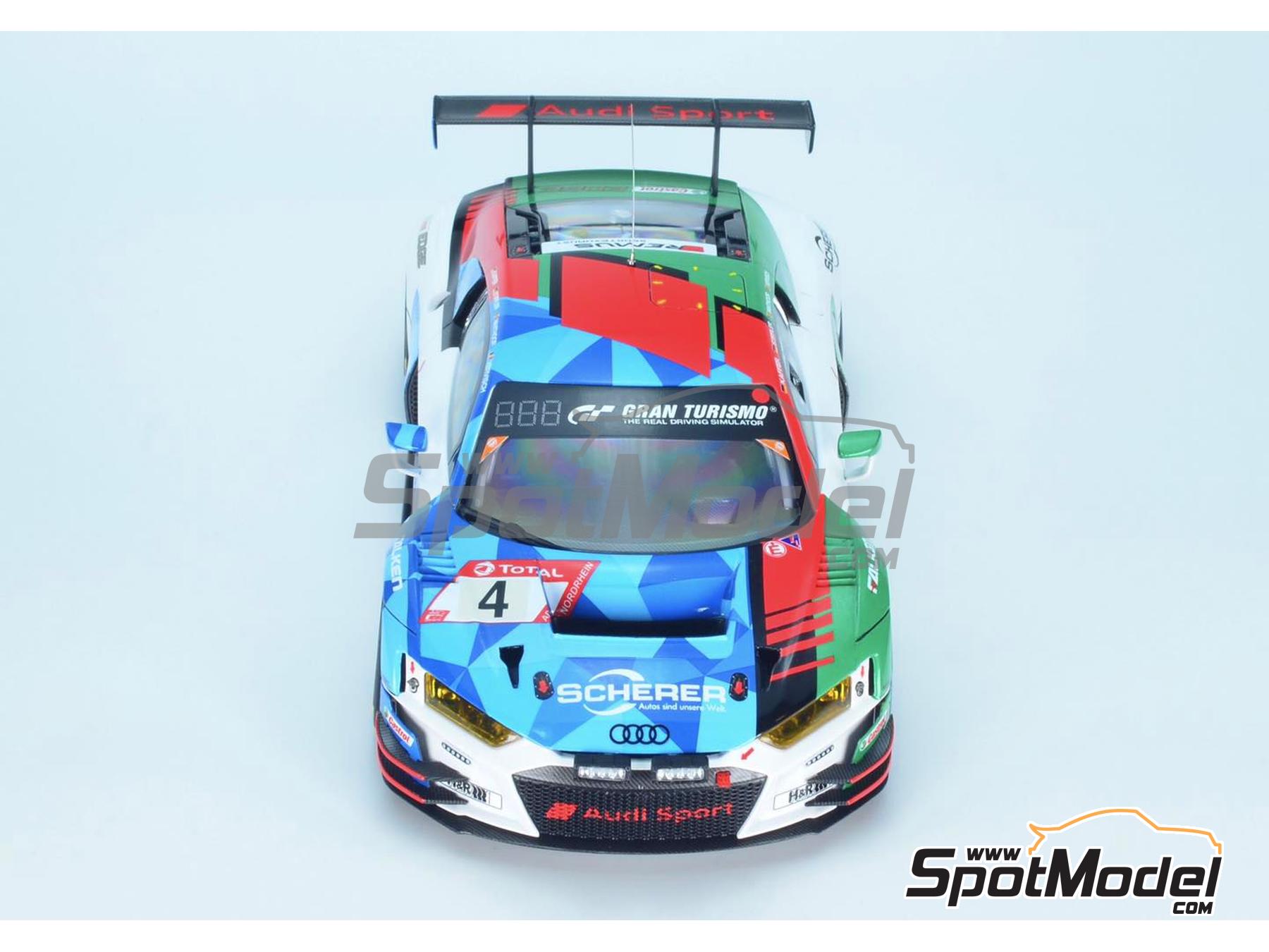 Image 6: Audi R8 LMS GT3 Evo Equipo Phoenix patrocinado por Scherer - 24 Horas de Nürburgring 2019 | Maqueta de coche en escala 1/24 fabricado por Nunu (ref. PN24026, tambien 4545782077322 y NU24026)